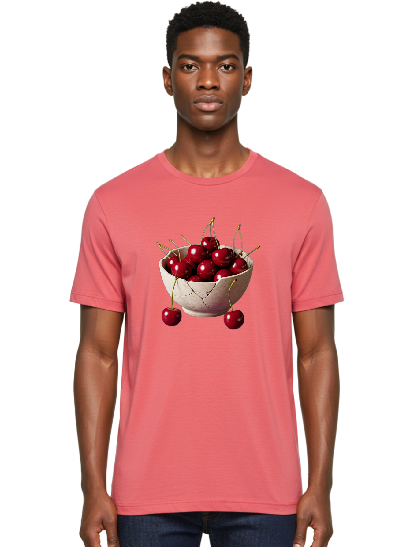Cherries-In-Bowl-26 Men'S Graphic Tee, 100% Cotton, Comfortable Casual Summer Wear, Machine Washable, Vintage Camera, Old Camera, Antique Camera, Black Camera, Classic Photography, Photography Equipment, Nostalgic Device, Film Camera, Bai691