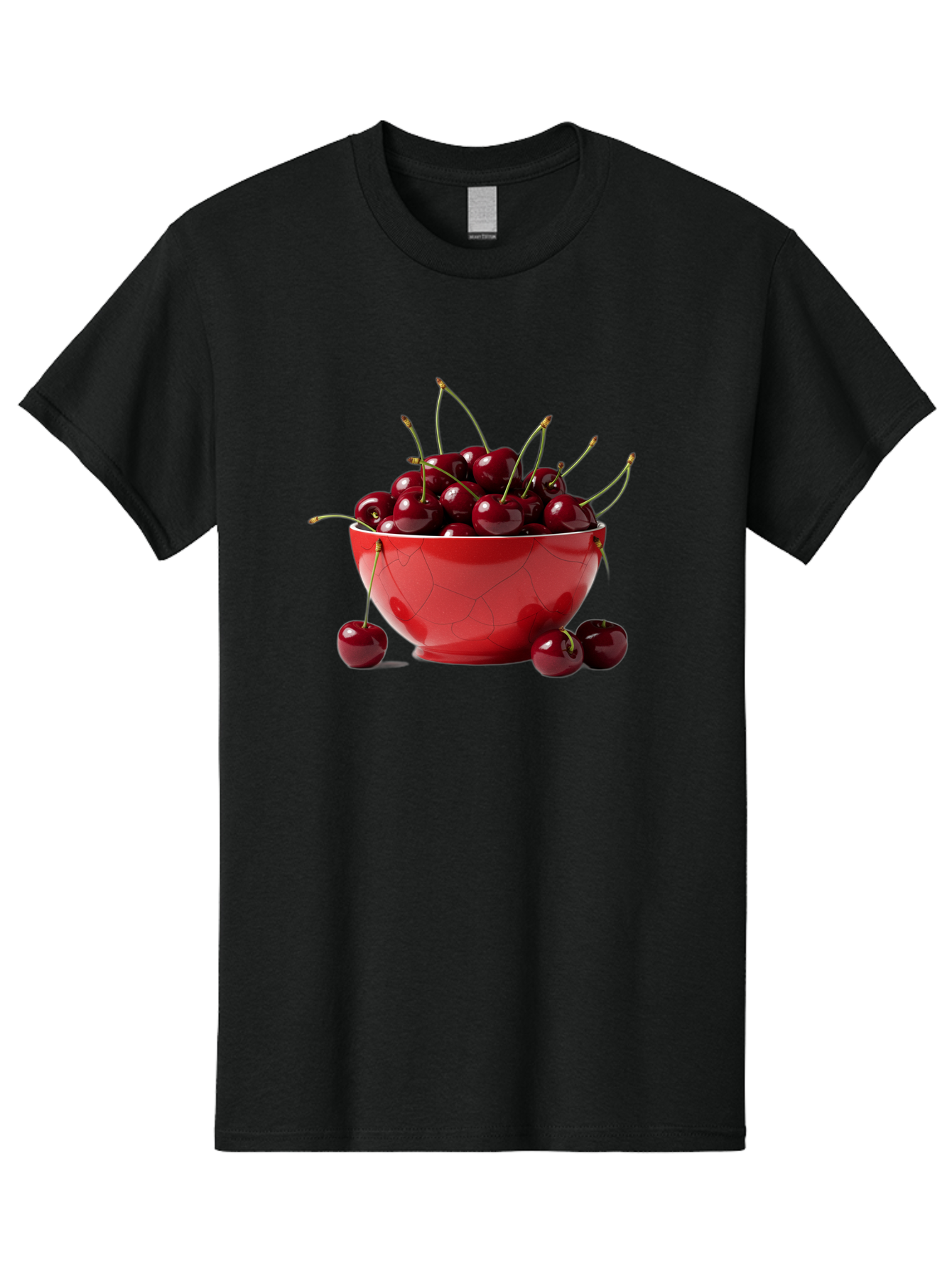 Cherries-In-Bowl-6 Men'S Graphic Tee, 100% Cotton, Comfortable Casual Summer Wear, Machine Washable, Vintage Camera, Old Camera, Antique Camera, Black Camera, Classic Photography, Photography Equipment, Nostalgic Device, Film Camera, Bai696