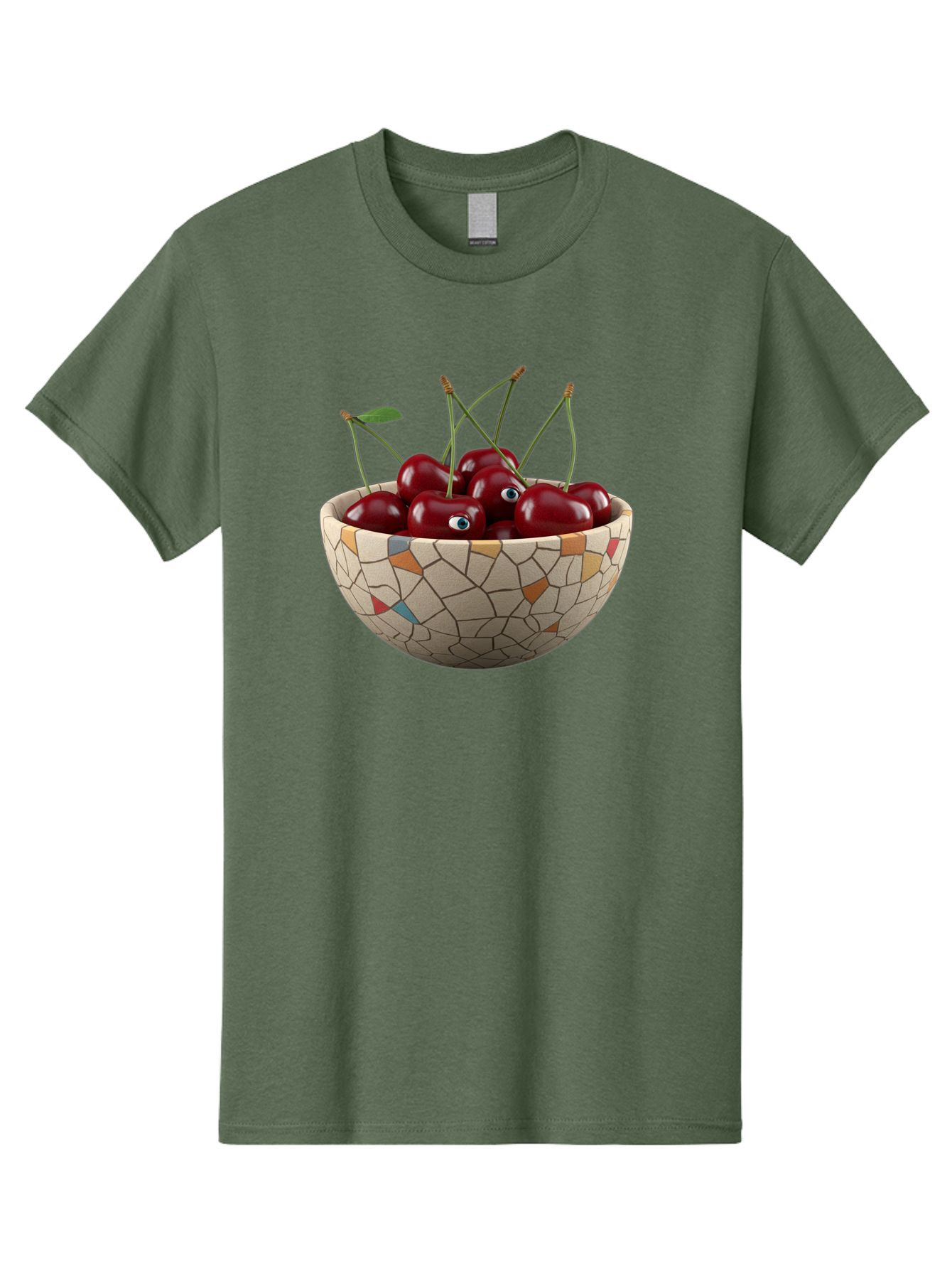 Cherries-In-Bowl-7 Men'S Graphic Tee, 100% Cotton, Comfortable Casual Summer Wear, Machine Washable, Vintage Camera, Old Camera, Antique Camera, Black Camera, Classic Photography, Photography Equipment, Nostalgic Device, Film Camera, Bai697