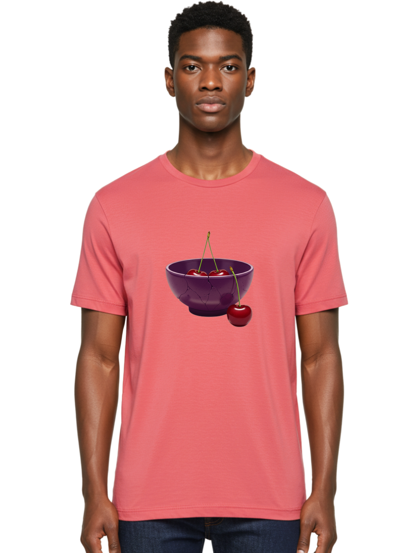 Cherries-In-Bowl Men'S Graphic Tee, 100% Cotton, Comfortable Casual Summer Wear, Machine Washable, Vintage Camera, Old Camera, Antique Camera, Black Camera, Classic Photography, Photography Equipment, Nostalgic Device, Film Camera, Camera Art Bai700