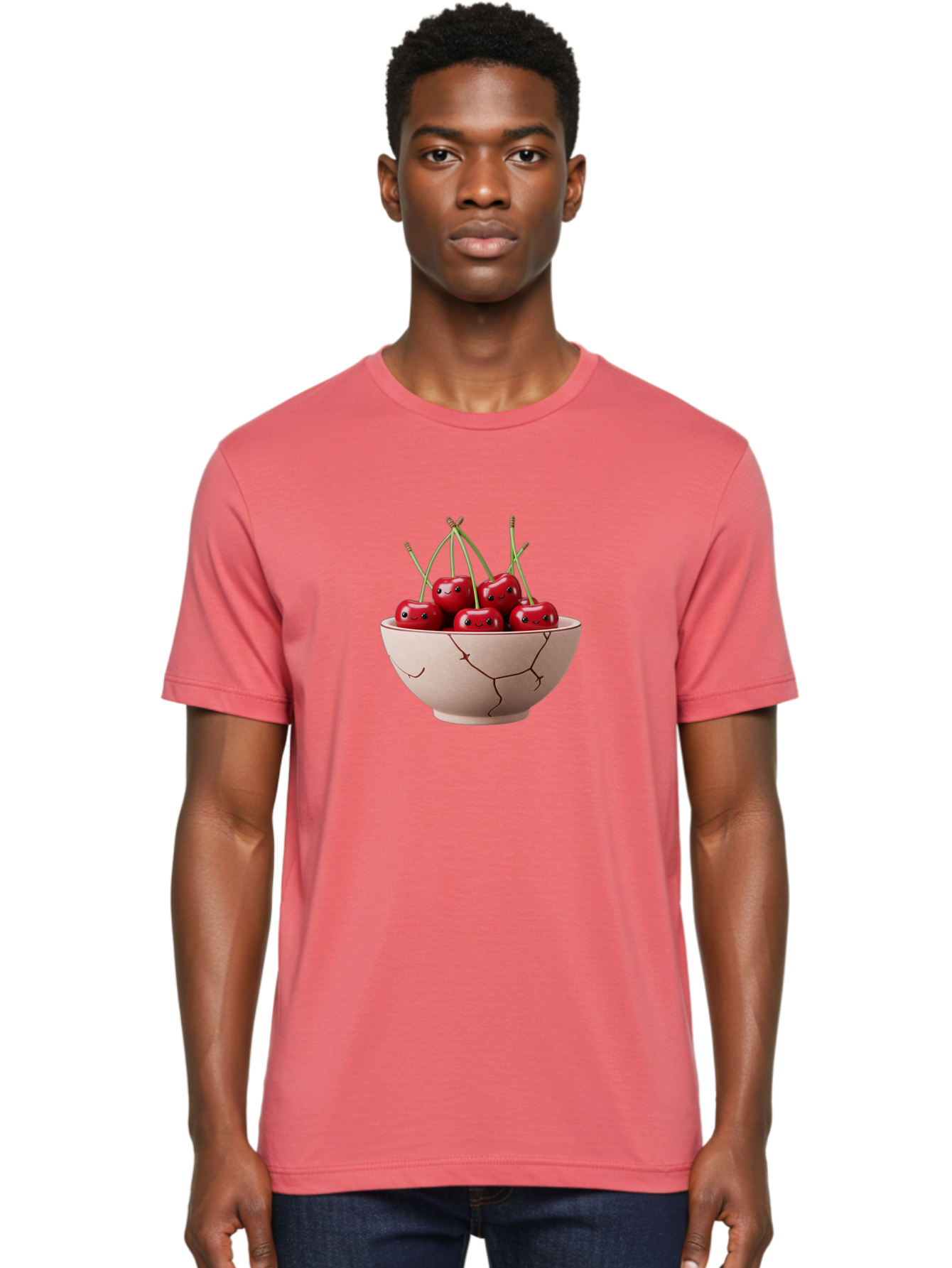 Cherries-In-Broken-Bowl Men'S Graphic Tee, 100% Cotton, Comfortable Casual Summer Wear, Machine Washable, Vintage Camera, Old Camera, Antique Camera, Black Camera, Classic Photography, Photography Equipment, Nostalgic Device, Film Camera, Bai701