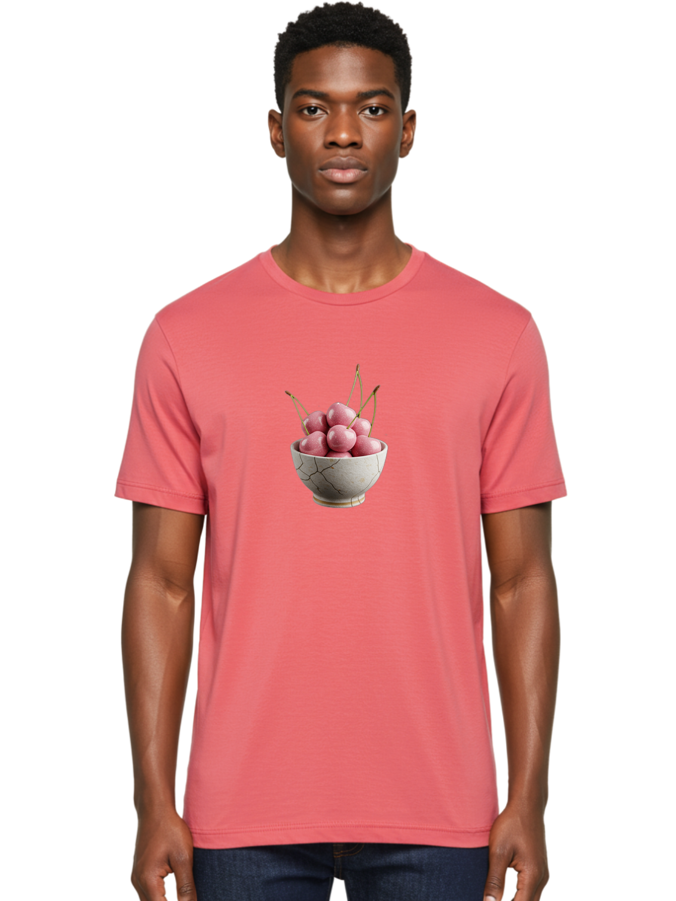 Cherries-In-Cracked-Bowl Men'S Graphic Tee, 100% Cotton, Comfortable Casual Summer Wear, Machine Washable, Vintage Camera, Old Camera, Antique Camera, Black Camera, Classic Photography, Photography Equipment, Nostalgic Device, Film Camera, Bai703