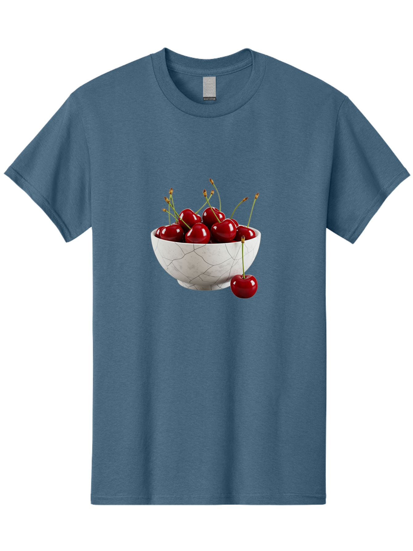 Cherries-In-Cracked-White-Bowl Men'S Graphic Tee, 100% Cotton, Comfortable Casual Summer Wear, Machine Washable, Vintage Camera, Old Camera, Antique Camera, Black Camera, Classic Photography, Photography Equipment, Nostalgic Device, Bai704