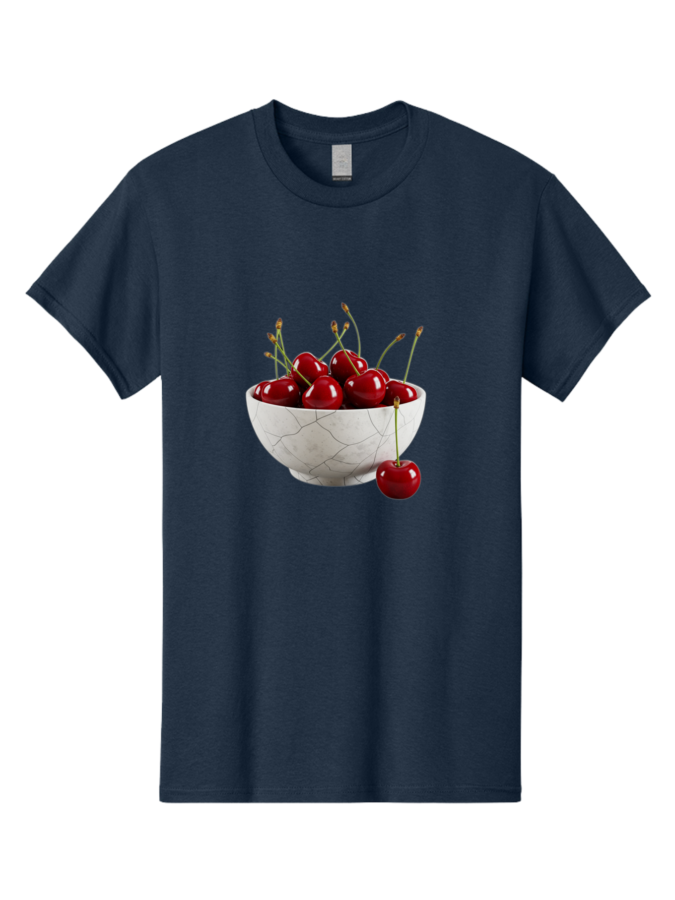Cherries-In-Cracked-White-Bowl Men'S Graphic Tee, 100% Cotton, Comfortable Casual Summer Wear, Machine Washable, Vintage Camera, Old Camera, Antique Camera, Black Camera, Classic Photography, Photography Equipment, Nostalgic Device, Bai704