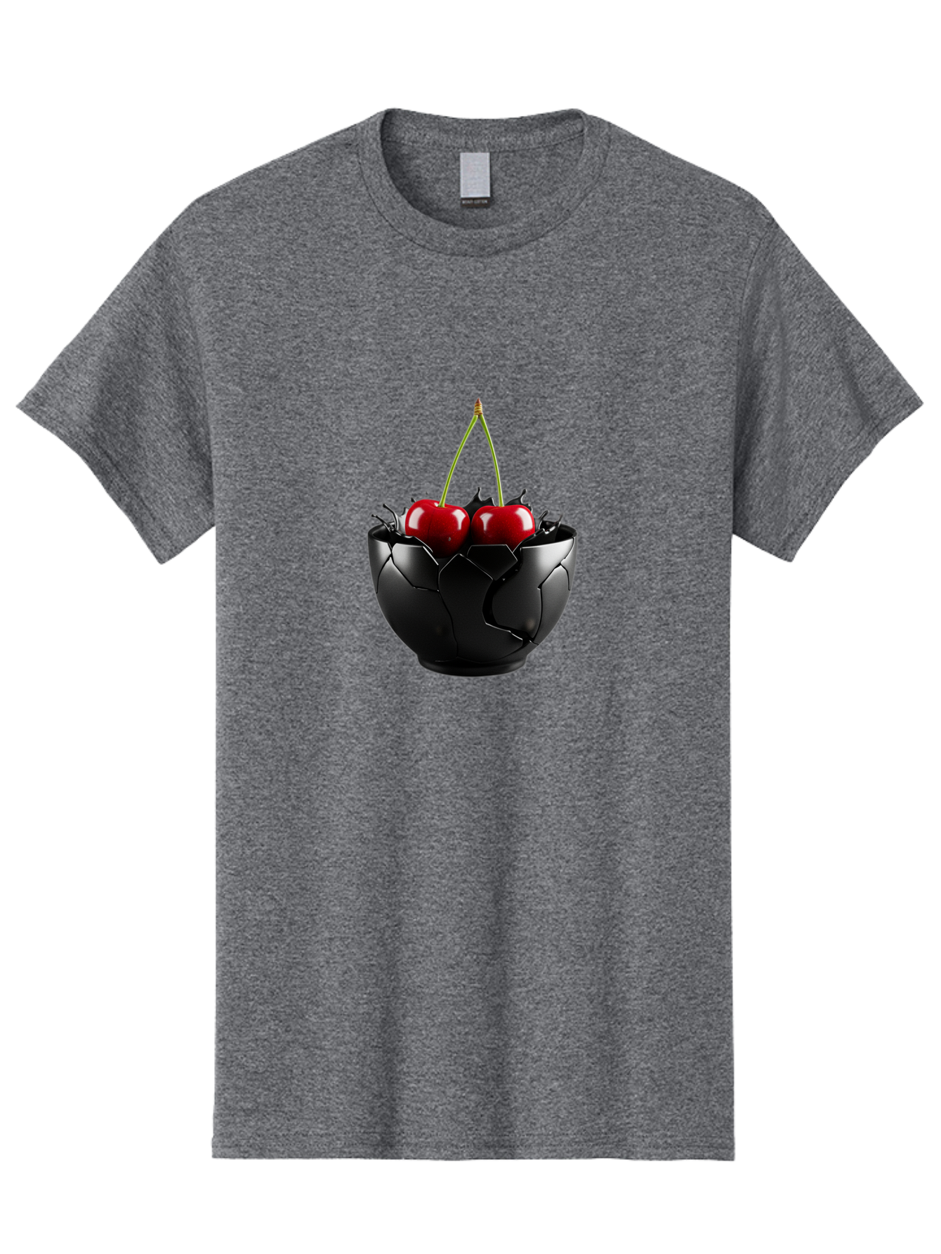 Cherries-In-Eggshell-Bowl Men'S Graphic Tee, 100% Cotton, Comfortable Casual Summer Wear, Machine Washable, Vintage Camera, Old Camera, Antique Camera, Black Camera, Classic Photography, Photography Equipment, Nostalgic Device, Film Camera, Bai705