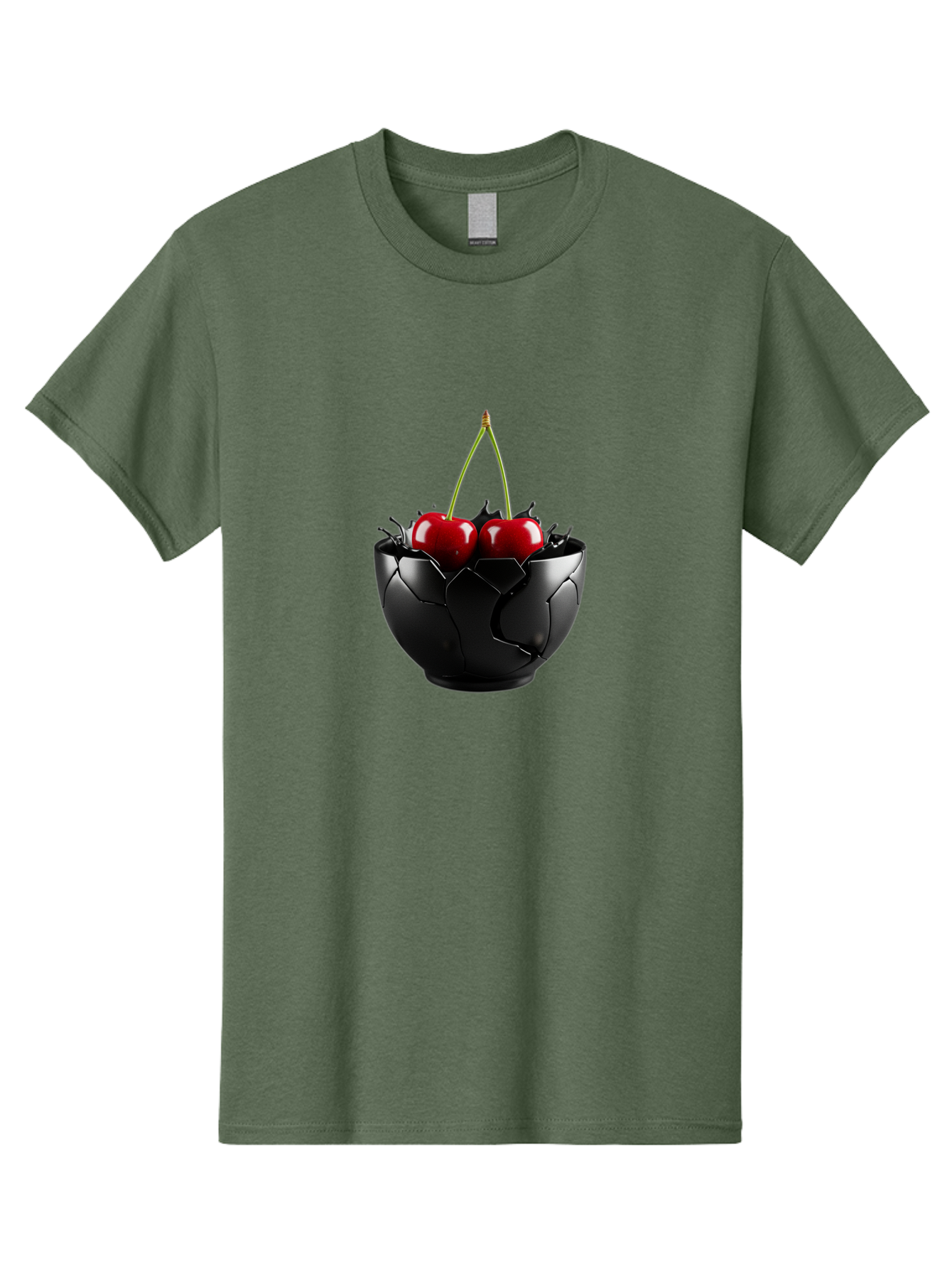 Cherries-In-Eggshell-Bowl Men'S Graphic Tee, 100% Cotton, Comfortable Casual Summer Wear, Machine Washable, Vintage Camera, Old Camera, Antique Camera, Black Camera, Classic Photography, Photography Equipment, Nostalgic Device, Film Camera, Bai705