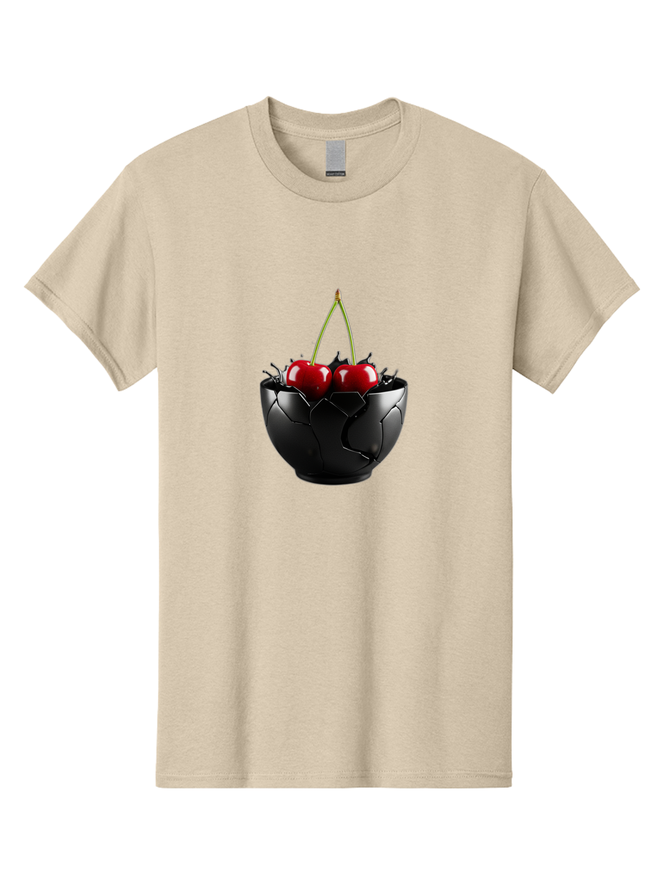 Cherries-In-Eggshell-Bowl Men'S Graphic Tee, 100% Cotton, Comfortable Casual Summer Wear, Machine Washable, Vintage Camera, Old Camera, Antique Camera, Black Camera, Classic Photography, Photography Equipment, Nostalgic Device, Film Camera, Bai705