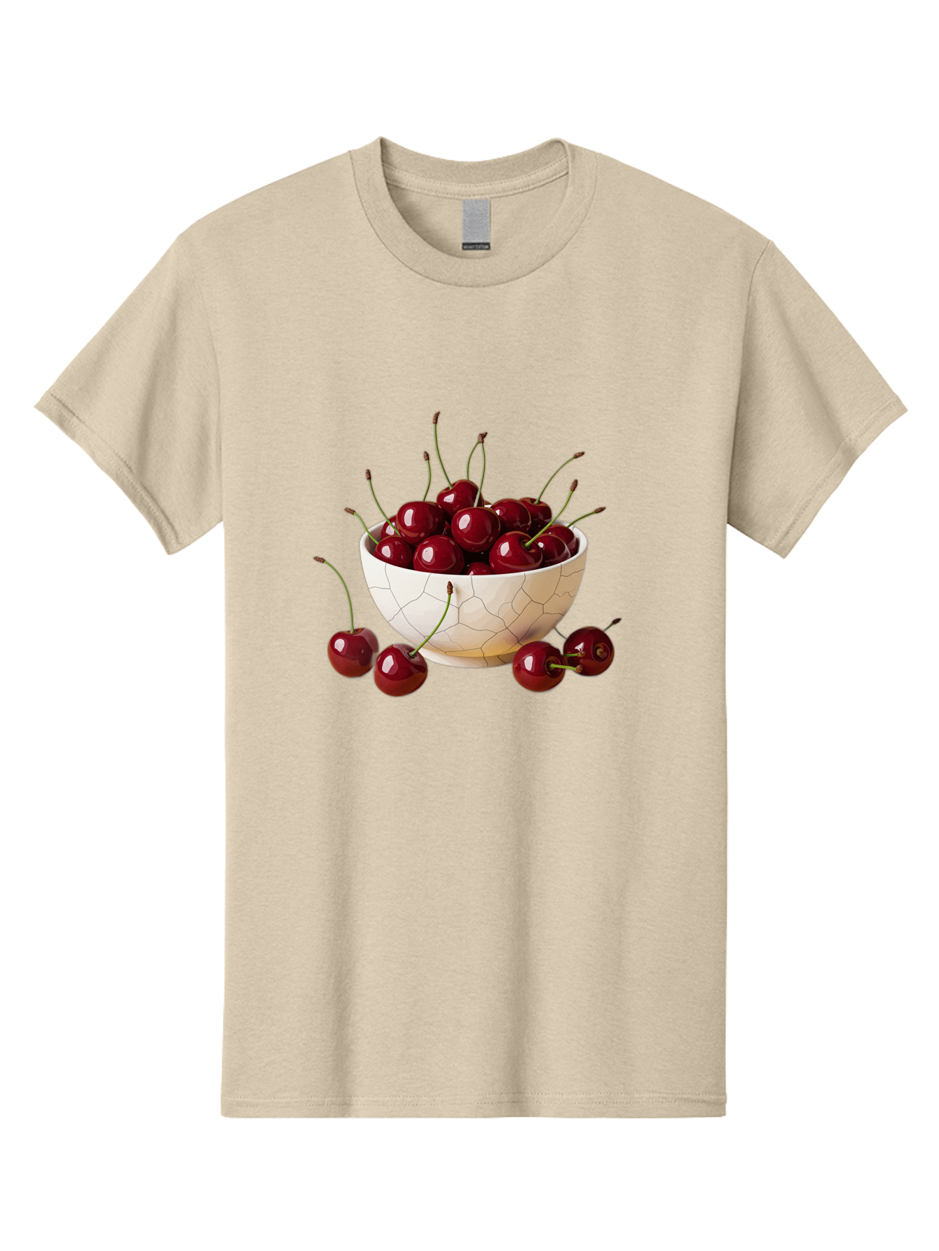 Cherries-In-Kintsugi-Bowl-2 Men'S Graphic Tee, 100% Cotton, Comfortable Casual Summer Wear, Machine Washable, Vintage Camera, Old Camera, Antique Camera, Black Camera, Classic Photography, Photography Equipment, Nostalgic Device, Film Camera, Bai708