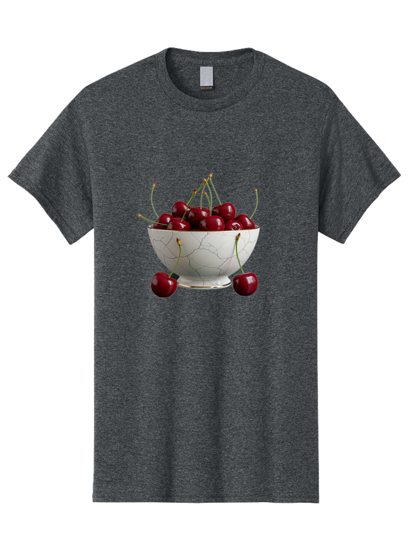 Cherries-In-Marble-Bowl Men'S Graphic Tee, 100% Cotton, Comfortable Casual Summer Wear, Machine Washable, Vintage Camera, Old Camera, Antique Camera, Black Camera, Classic Photography, Photography Equipment, Nostalgic Device, Film Camera, Bai710