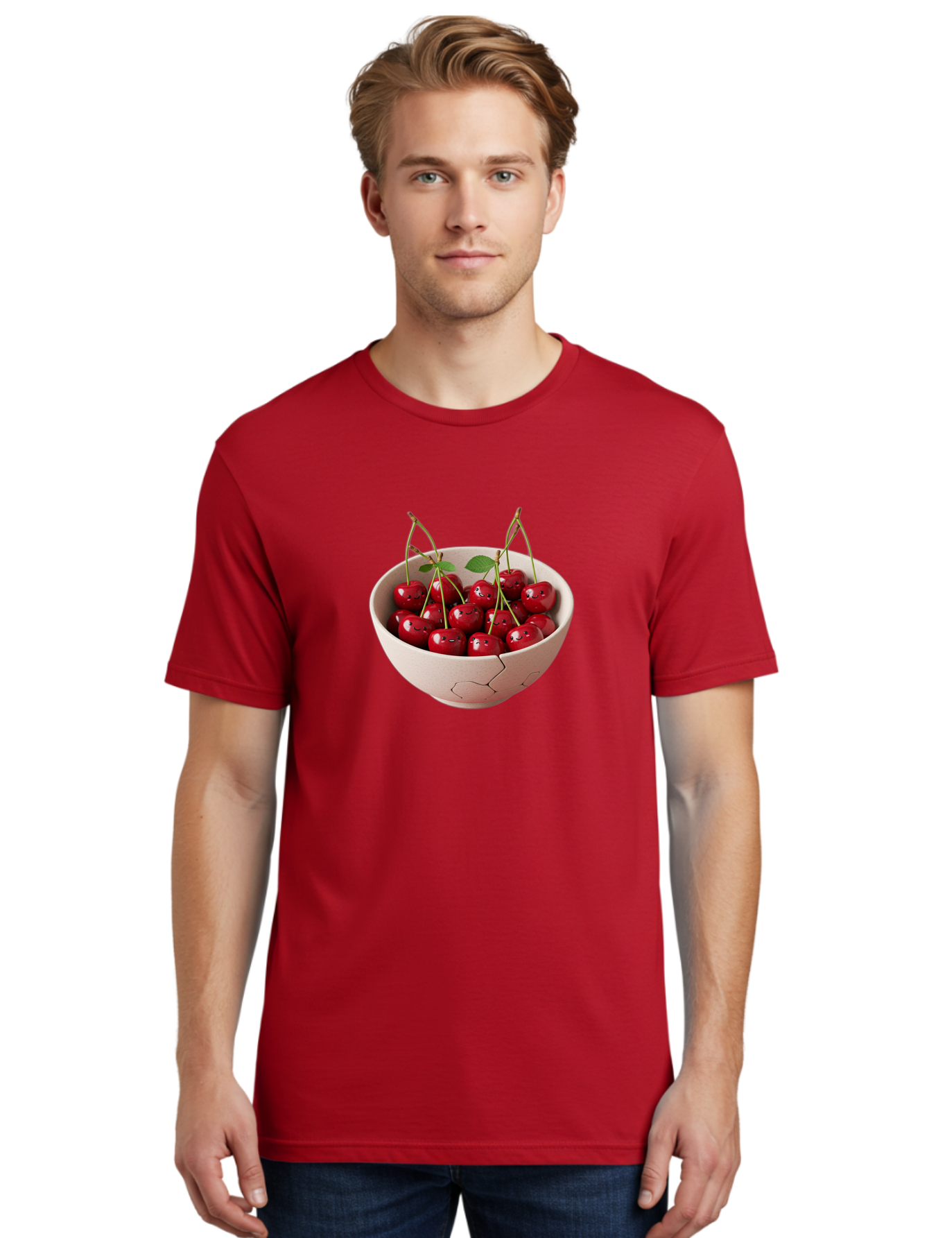 Cherries-With-Funny-Faces Men'S Graphic Tee, 100% Cotton, Comfortable Casual Summer Wear, Machine Washable, Vintage Camera, Old Camera, Antique Camera, Black Camera, Classic Photography, Photography Equipment, Nostalgic Device, Film Camera, Bai715