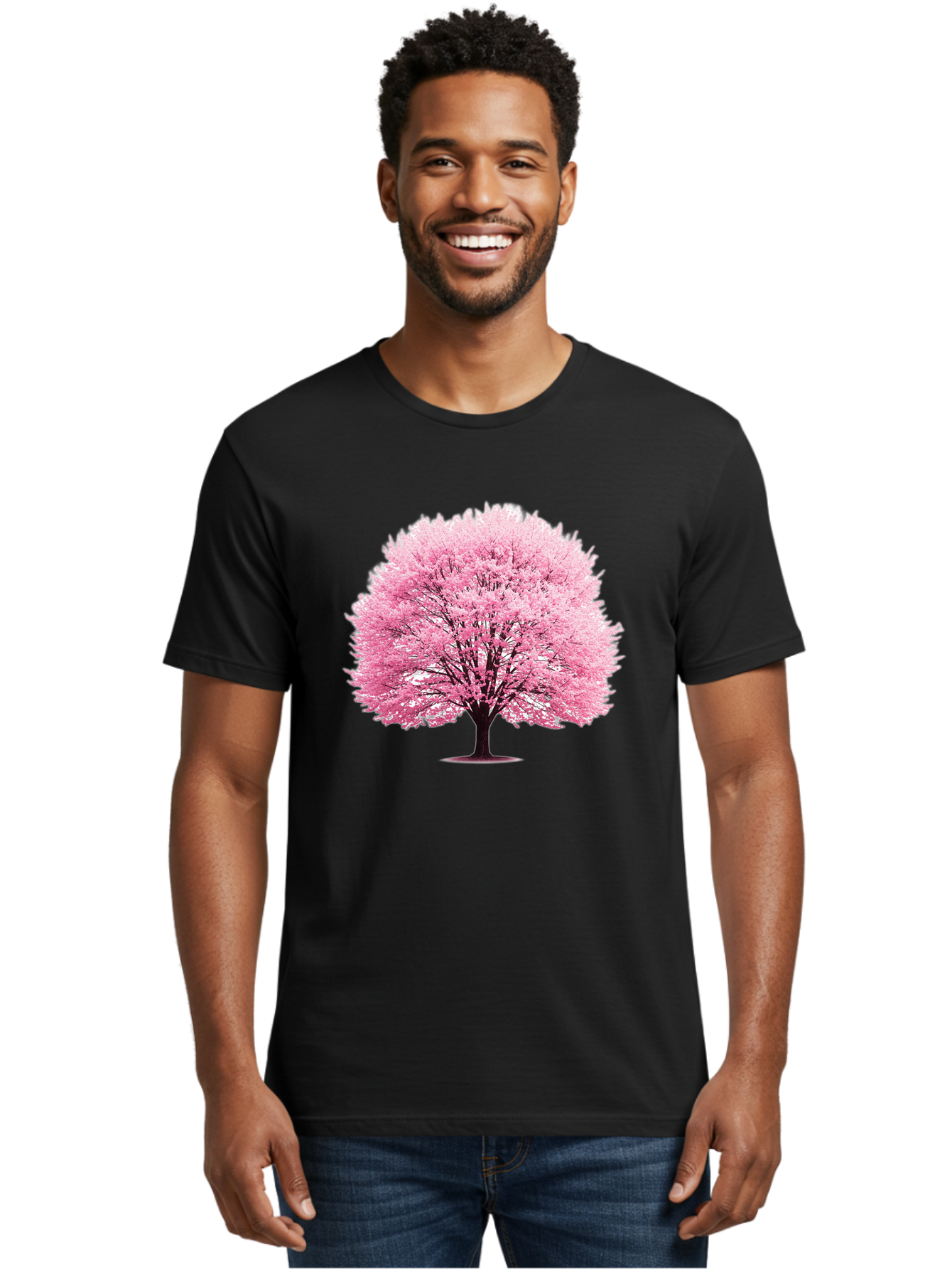 Cherry-Blossom-Tree-1 Men'S Graphic Tee, 100% Cotton, Comfortable Casual Summer Wear, Machine Washable, Vintage Camera, Old Camera, Antique Camera, Black Camera, Classic Photography, Photography Equipment, Nostalgic Device, Film Camera, Bai719