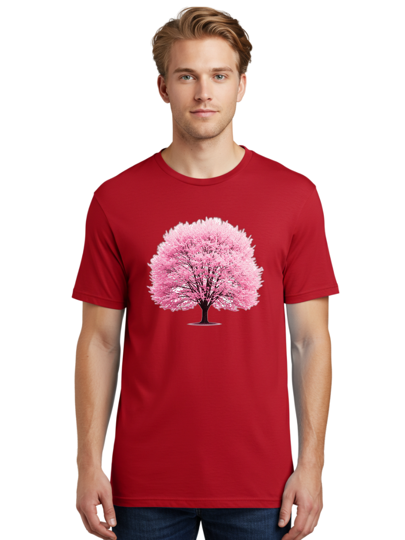 Cherry-Blossom-Tree-1 Men'S Graphic Tee, 100% Cotton, Comfortable Casual Summer Wear, Machine Washable, Vintage Camera, Old Camera, Antique Camera, Black Camera, Classic Photography, Photography Equipment, Nostalgic Device, Film Camera, Bai719