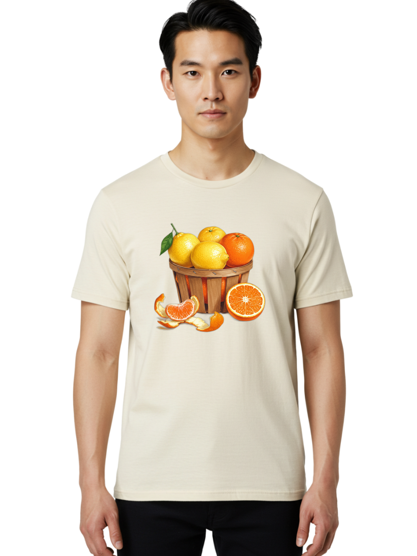 Citrus-Fruits-In-Basket Men'S Graphic Tee, 100% Cotton, Comfortable Casual Summer Wear, Machine Washable, Vintage Camera, Old Camera, Antique Camera, Black Camera, Classic Photography, Photography Equipment, Nostalgic Device, Film Camera, Bai724