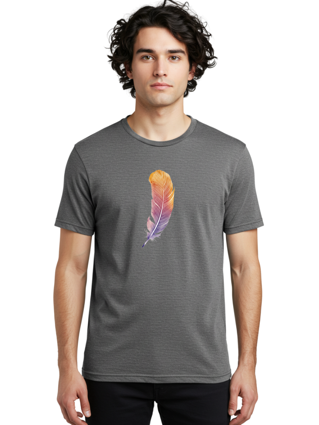 Colorful-Feather-1 Men'S Graphic Tee, 100% Cotton, Comfortable Casual Summer Wear, Machine Washable, Vintage Camera, Old Camera, Antique Camera, Black Camera, Classic Photography, Photography Equipment, Nostalgic Device, Film Camera, Bai727