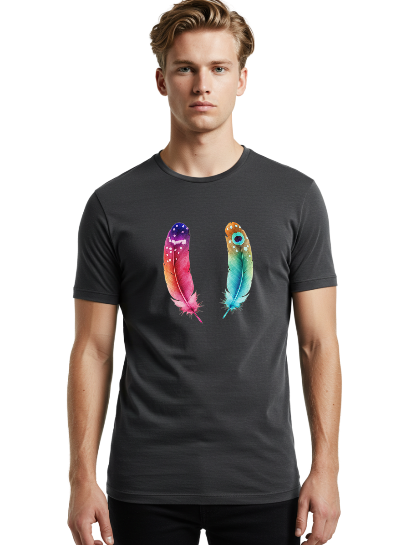 Colorful-Feathers Men'S Graphic Tee, 100% Cotton, Comfortable Casual Summer Wear, Machine Washable, Vintage Camera, Old Camera, Antique Camera, Black Camera, Classic Photography, Photography Equipment, Nostalgic Device, Film Camera, Camera Art Bai730