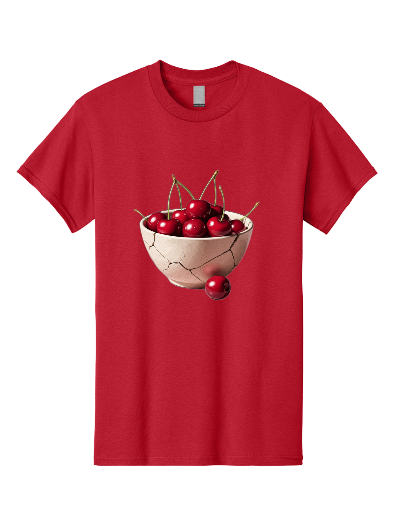 Cracked-Bowl-Cherries-4 Men'S Graphic Tee, 100% Cotton, Comfortable Casual Summer Wear, Machine Washable, Vintage Camera, Old Camera, Antique Camera, Black Camera, Classic Photography, Photography Equipment, Nostalgic Device, Film Camera, Bai741