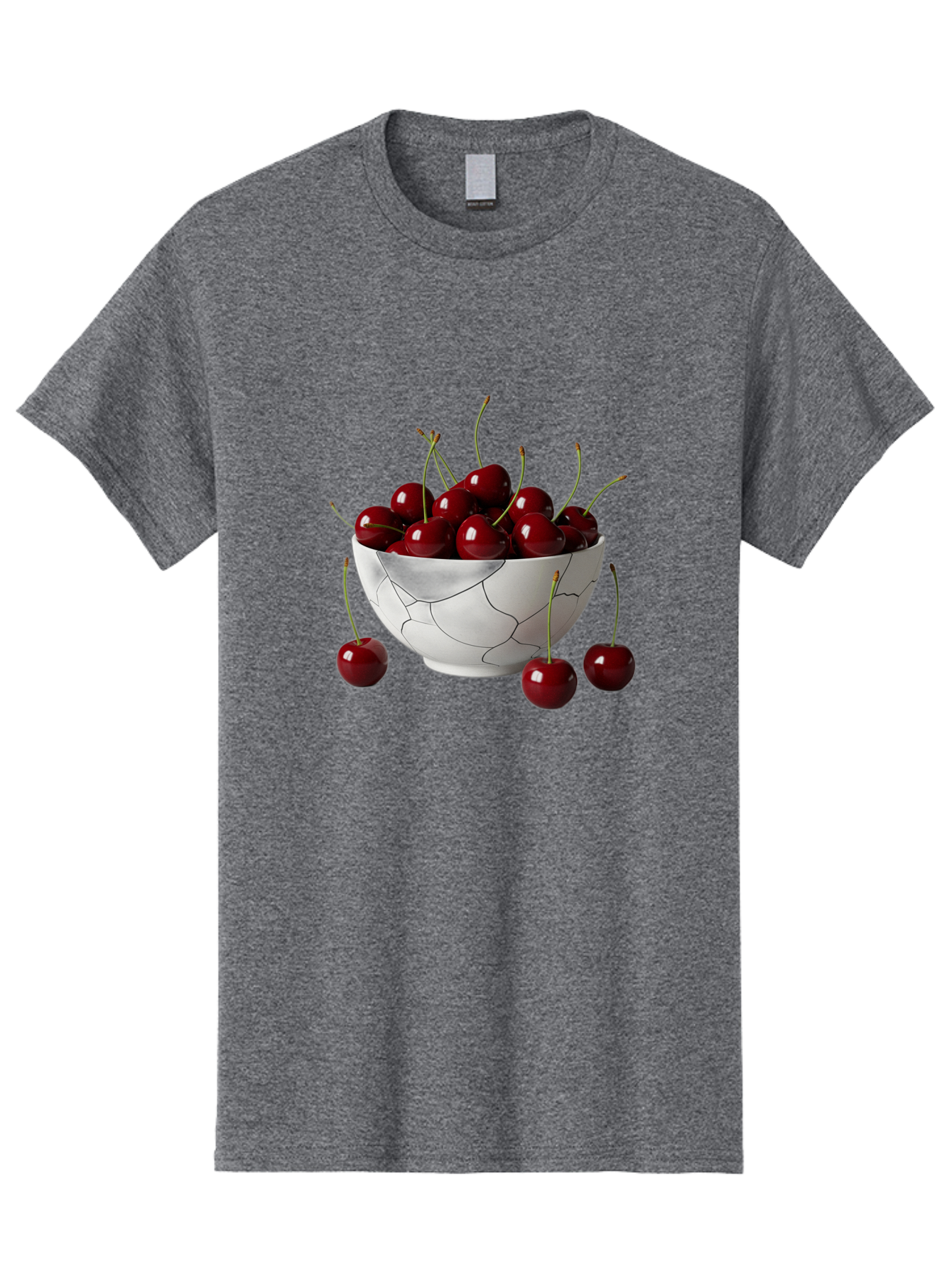 Cracked-Bowl-Cherries Men'S Graphic Tee, 100% Cotton, Comfortable Casual Summer Wear, Machine Washable, Vintage Camera, Old Camera, Antique Camera, Black Camera, Classic Photography, Photography Equipment, Nostalgic Device, Film Camera, Bai742
