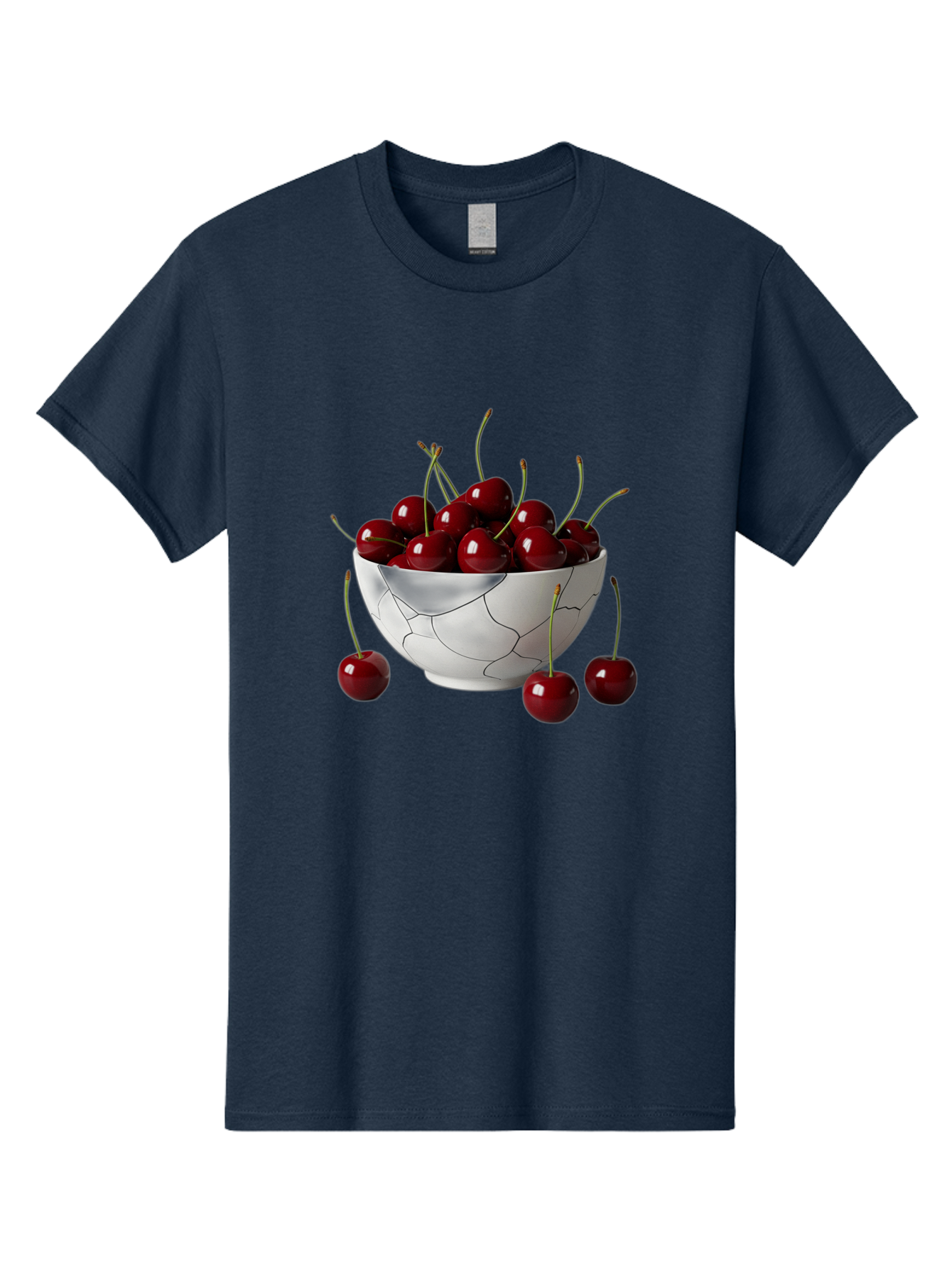 Cracked-Bowl-Cherries Men'S Graphic Tee, 100% Cotton, Comfortable Casual Summer Wear, Machine Washable, Vintage Camera, Old Camera, Antique Camera, Black Camera, Classic Photography, Photography Equipment, Nostalgic Device, Film Camera, Bai742