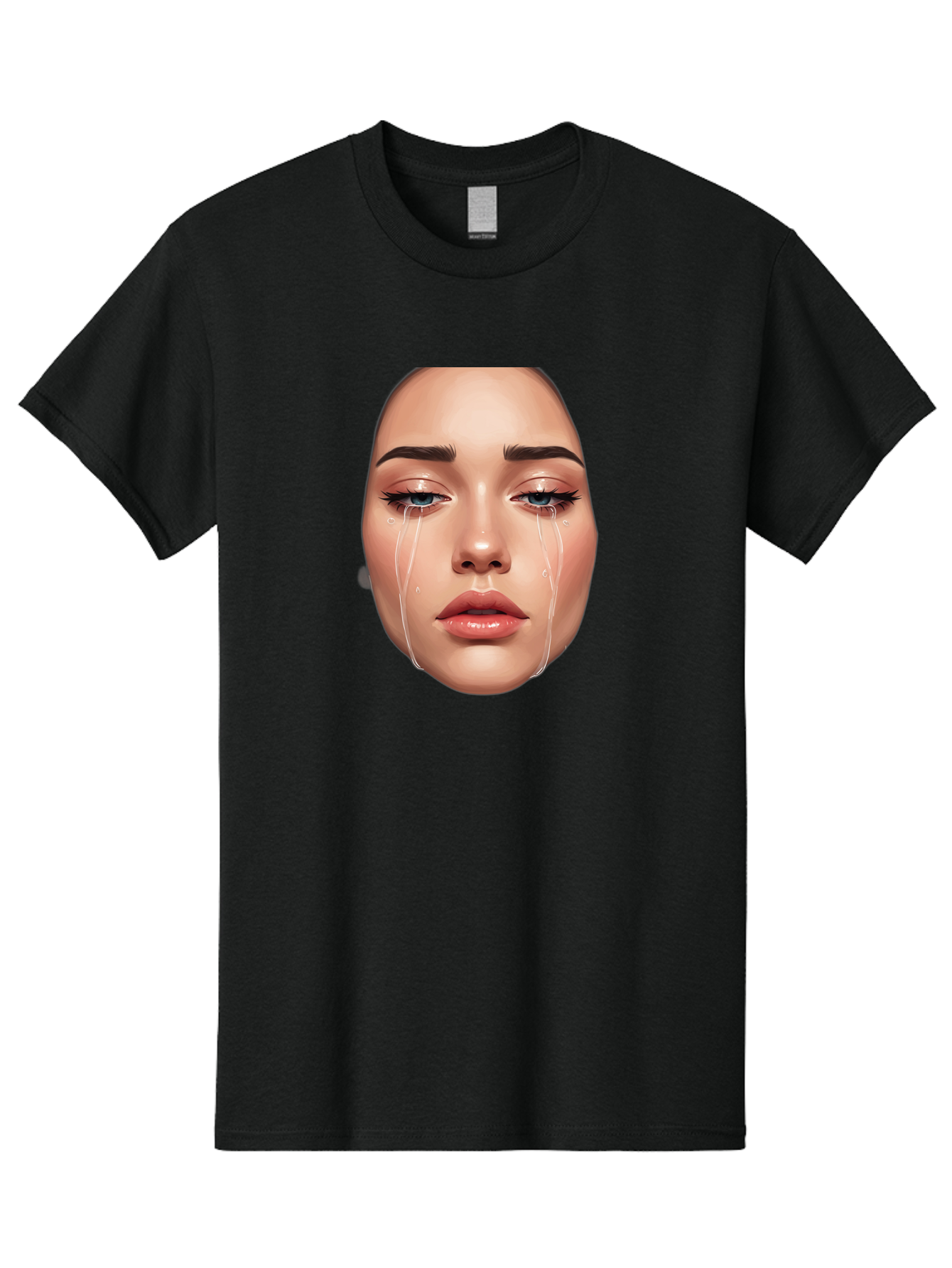 Crying-Face-1 Men'S Graphic Tee, 100% Cotton, Comfortable Casual Summer Wear, Machine Washable, Vintage Camera, Old Camera, Antique Camera, Black Camera, Classic Photography, Photography Equipment, Nostalgic Device, Film Camera, Camera Art Bai751