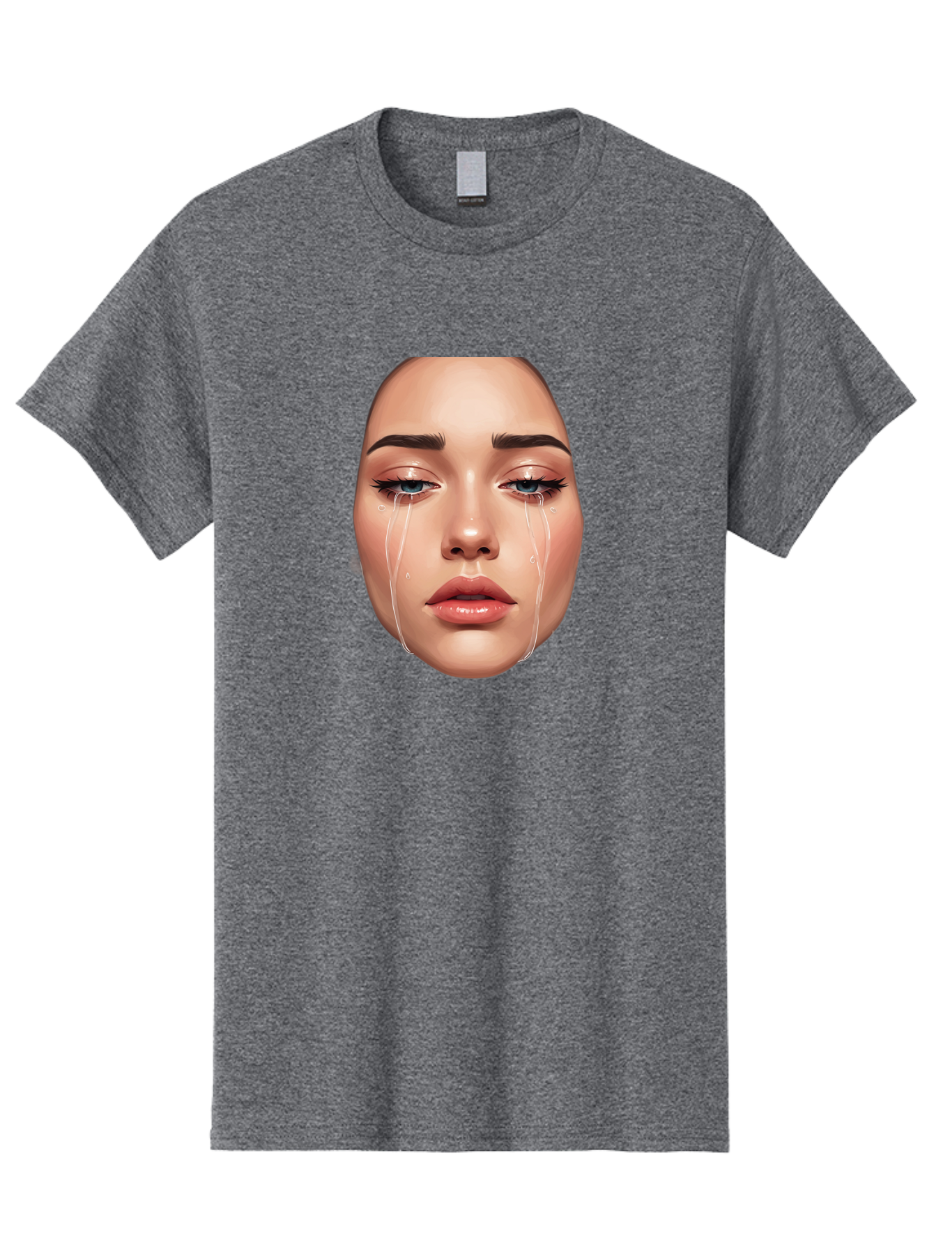 Crying-Face-1 Men'S Graphic Tee, 100% Cotton, Comfortable Casual Summer Wear, Machine Washable, Vintage Camera, Old Camera, Antique Camera, Black Camera, Classic Photography, Photography Equipment, Nostalgic Device, Film Camera, Camera Art Bai751