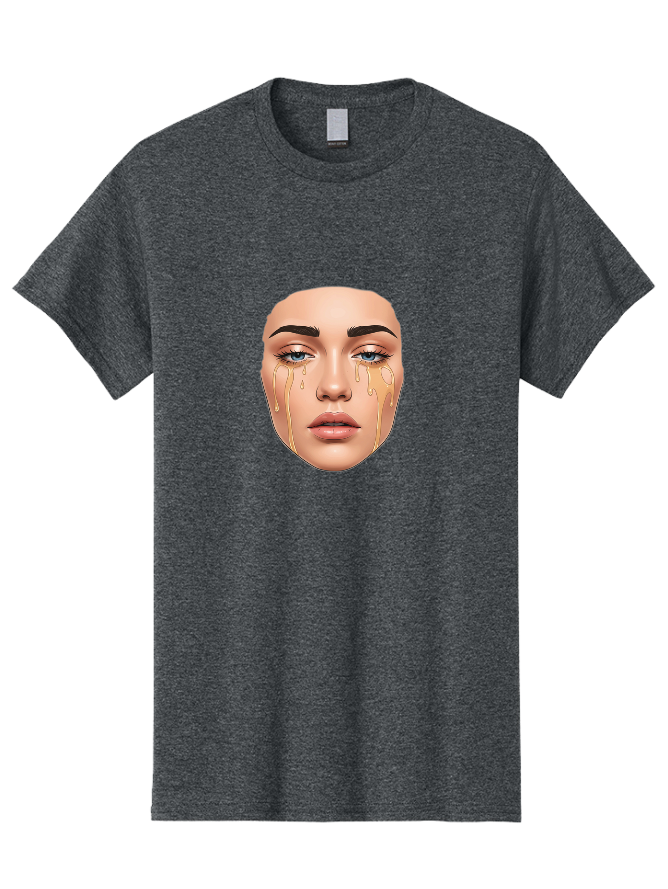 Crying-Face-2 Men'S Graphic Tee, 100% Cotton, Comfortable Casual Summer Wear, Machine Washable, Vintage Camera, Old Camera, Antique Camera, Black Camera, Classic Photography, Photography Equipment, Nostalgic Device, Film Camera, Camera Art Bai752