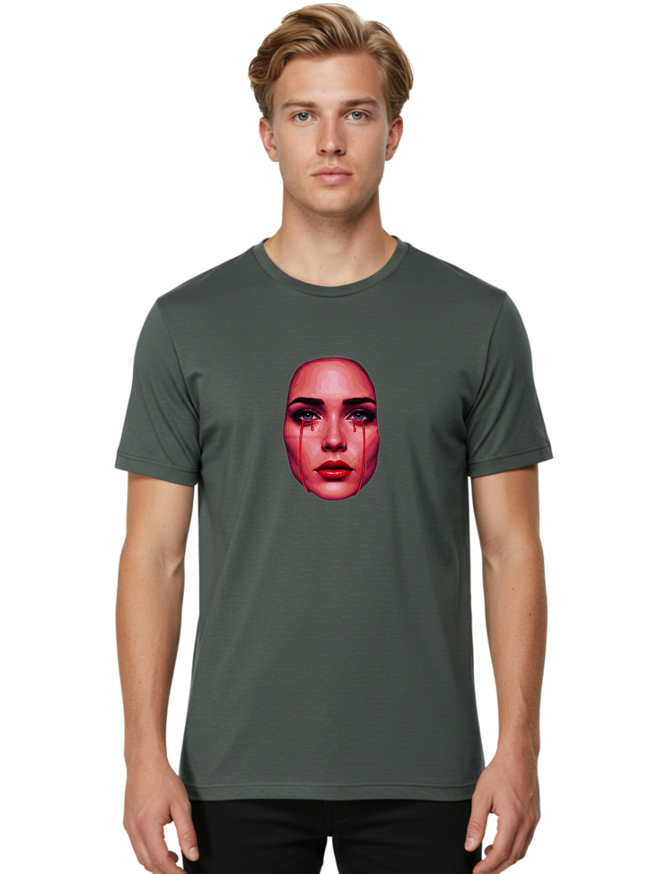 Crying-Face Men'S Graphic Tee, 100% Cotton, Comfortable Casual Summer Wear, Machine Washable, Vintage Camera, Old Camera, Antique Camera, Black Camera, Classic Photography, Photography Equipment, Nostalgic Device, Film Camera, Camera Art Bai756