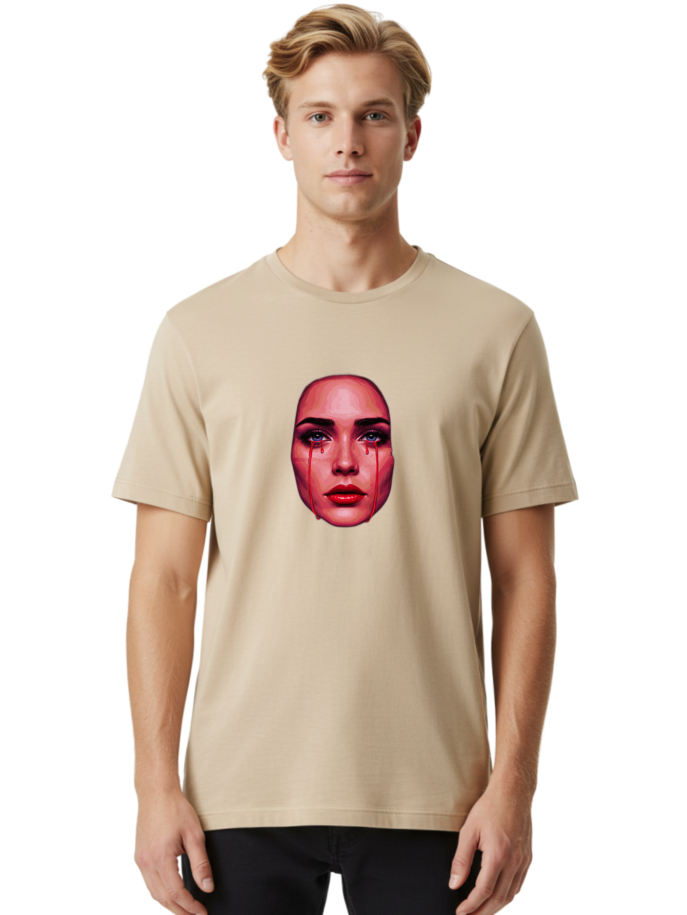 Crying-Face Men'S Graphic Tee, 100% Cotton, Comfortable Casual Summer Wear, Machine Washable, Vintage Camera, Old Camera, Antique Camera, Black Camera, Classic Photography, Photography Equipment, Nostalgic Device, Film Camera, Camera Art Bai756