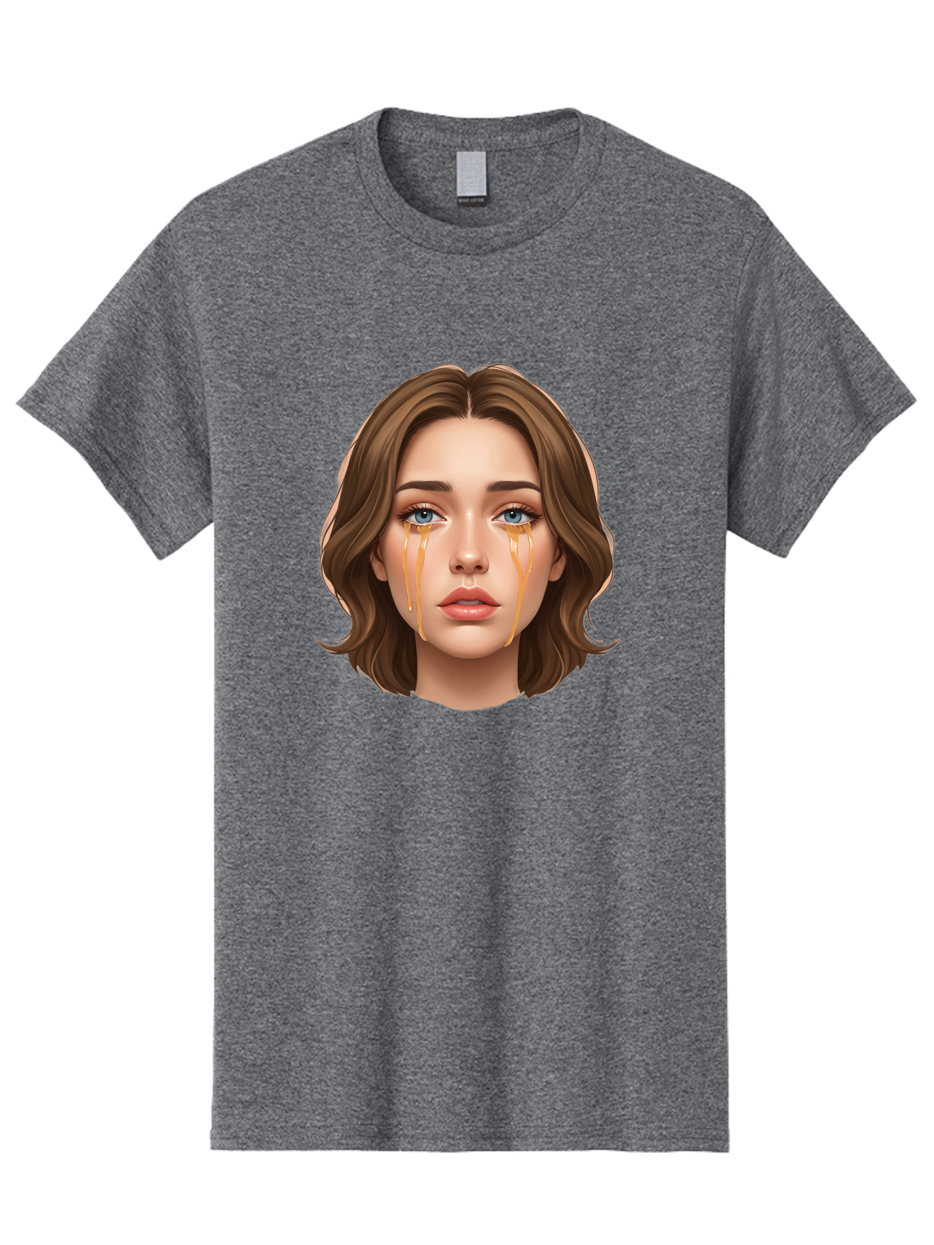 Crying-Woman-2 Men'S Graphic Tee, 100% Cotton, Comfortable Casual Summer Wear, Machine Washable, Vintage Camera, Old Camera, Antique Camera, Black Camera, Classic Photography, Photography Equipment, Nostalgic Device, Film Camera, Camera Art Bai758
