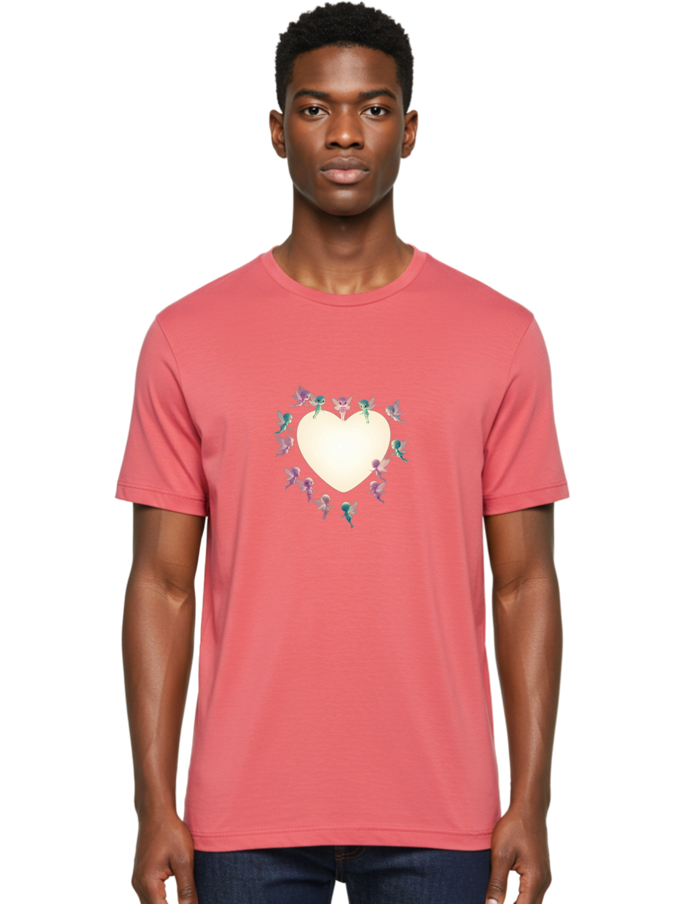 Cupid-Fairies-Heart Men'S Graphic Tee, 100% Cotton, Comfortable Casual Summer Wear, Machine Washable, Vintage Camera, Old Camera, Antique Camera, Black Camera, Classic Photography, Photography Equipment, Nostalgic Device, Film Camera, Bai760