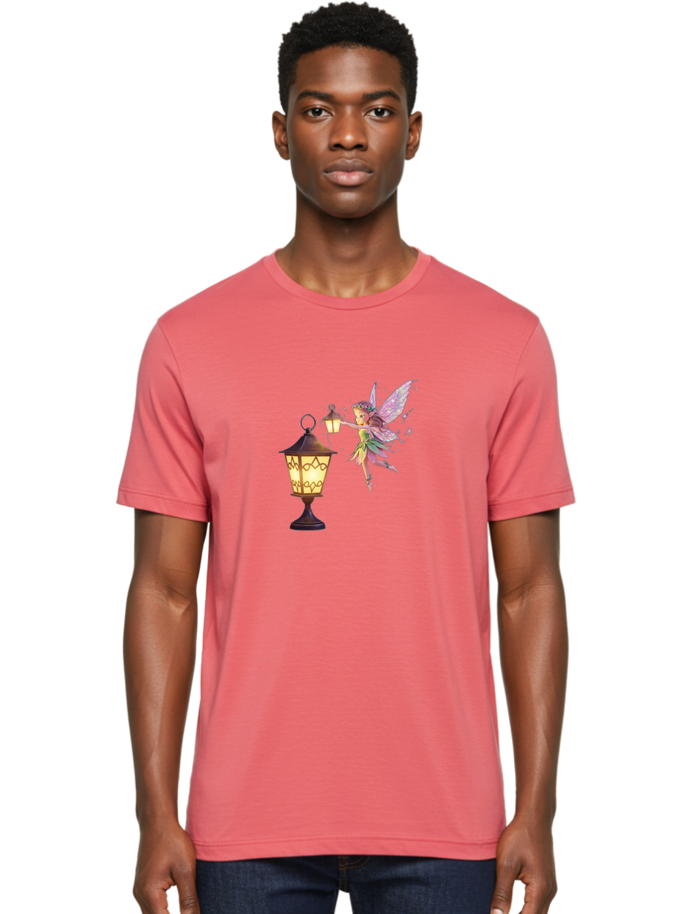 Fairy-With-Lantern-3 Men'S Graphic Tee, 100% Cotton, Comfortable Casual Summer Wear, Machine Washable, Vintage Camera, Old Camera, Antique Camera, Black Camera, Classic Photography, Photography Equipment, Nostalgic Device, Film Camera, Bai800