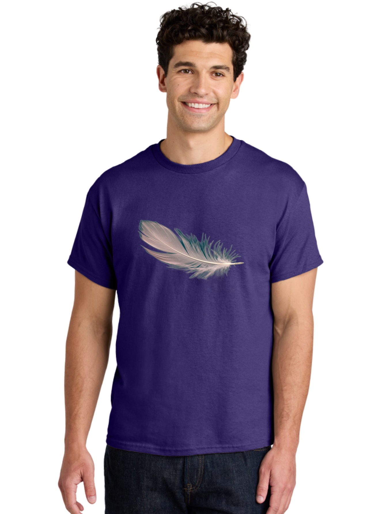 Feather-2 Men'S Graphic Tee, 100% Cotton, Comfortable Casual Summer Wear, Machine Washable, Vintage Camera, Old Camera, Antique Camera, Black Camera, Classic Photography, Photography Equipment, Nostalgic Device, Film Camera, Camera Art Bai805