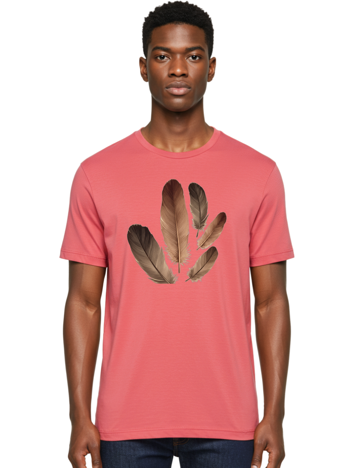 Feathers-10 Men'S Graphic Tee, 100% Cotton, Comfortable Casual Summer Wear, Machine Washable, Vintage Camera, Old Camera, Antique Camera, Black Camera, Classic Photography, Photography Equipment, Nostalgic Device, Film Camera, Camera Art Bai813