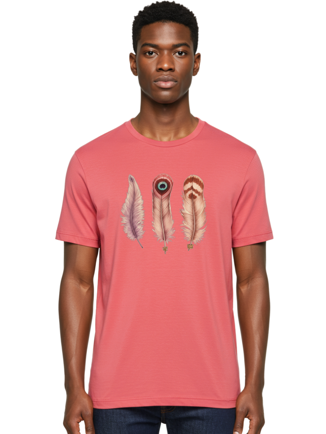Feathers-14 Men'S Graphic Tee, 100% Cotton, Comfortable Casual Summer Wear, Machine Washable, Vintage Camera, Old Camera, Antique Camera, Black Camera, Classic Photography, Photography Equipment, Nostalgic Device, Film Camera, Camera Art Bai817