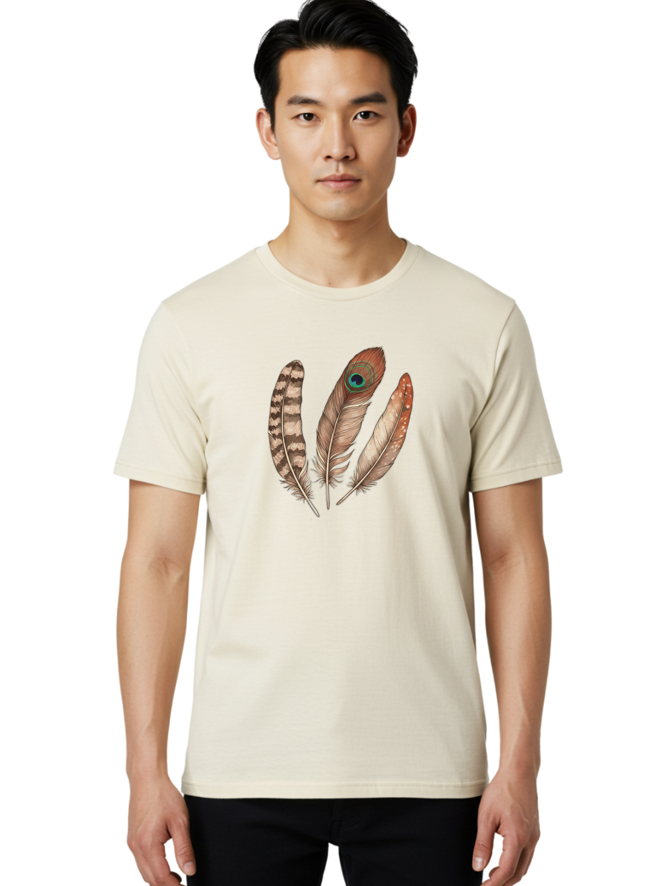 Feathers-15 Men'S Graphic Tee, 100% Cotton, Comfortable Casual Summer Wear, Machine Washable, Vintage Camera, Old Camera, Antique Camera, Black Camera, Classic Photography, Photography Equipment, Nostalgic Device, Film Camera, Camera Art Bai818