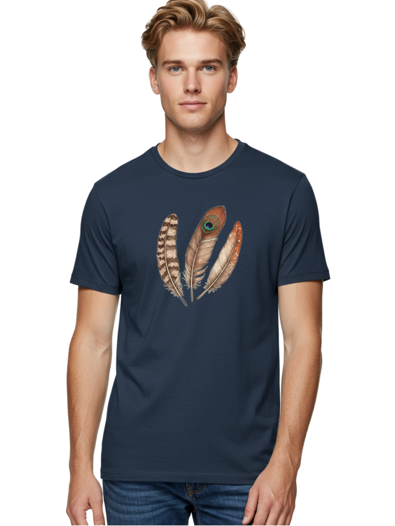 Feathers-15 Men'S Graphic Tee, 100% Cotton, Comfortable Casual Summer Wear, Machine Washable, Vintage Camera, Old Camera, Antique Camera, Black Camera, Classic Photography, Photography Equipment, Nostalgic Device, Film Camera, Camera Art Bai818