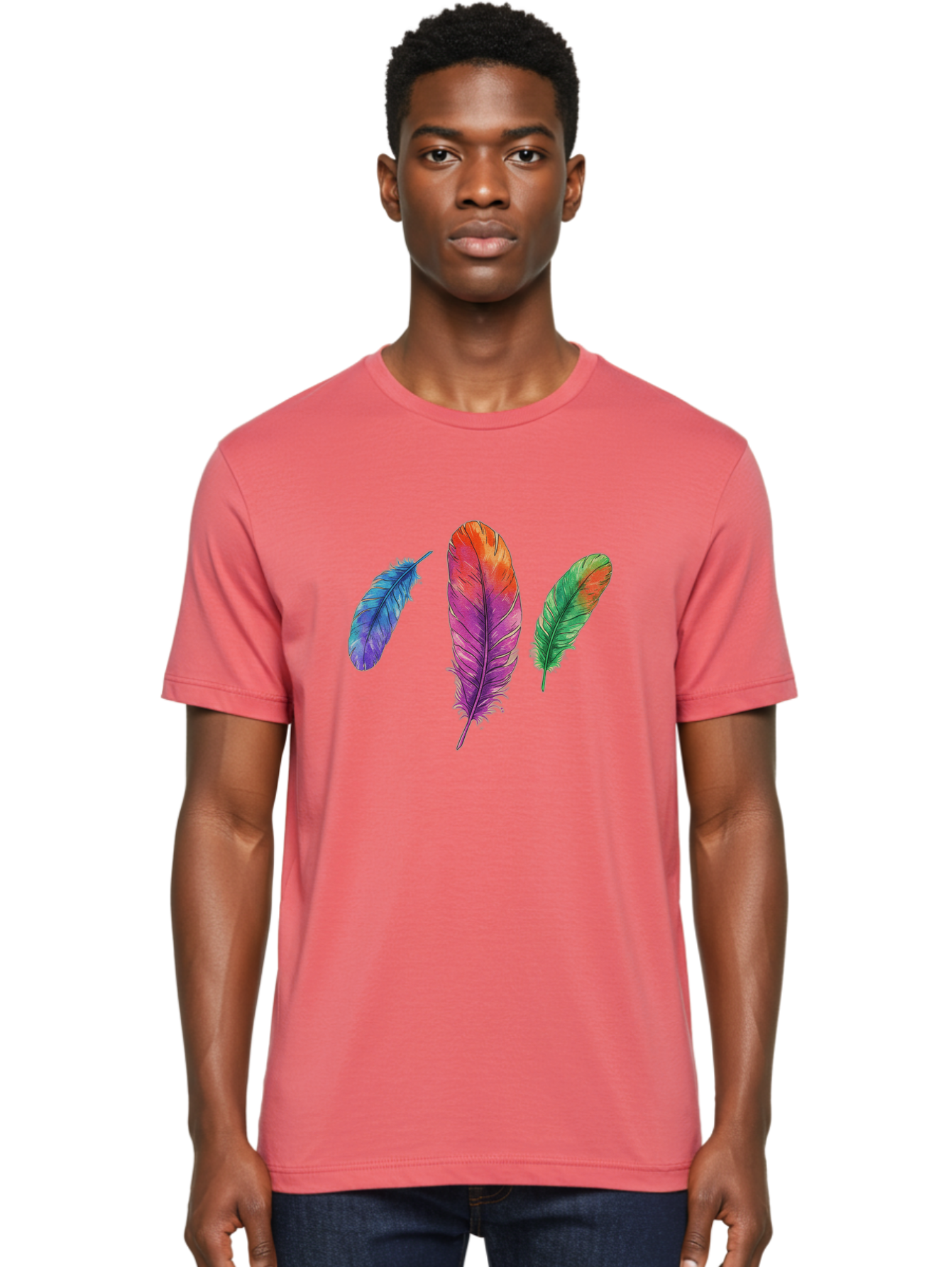 Feathers-16 Men'S Graphic Tee, 100% Cotton, Comfortable Casual Summer Wear, Machine Washable, Vintage Camera, Old Camera, Antique Camera, Black Camera, Classic Photography, Photography Equipment, Nostalgic Device, Film Camera, Camera Art Bai819