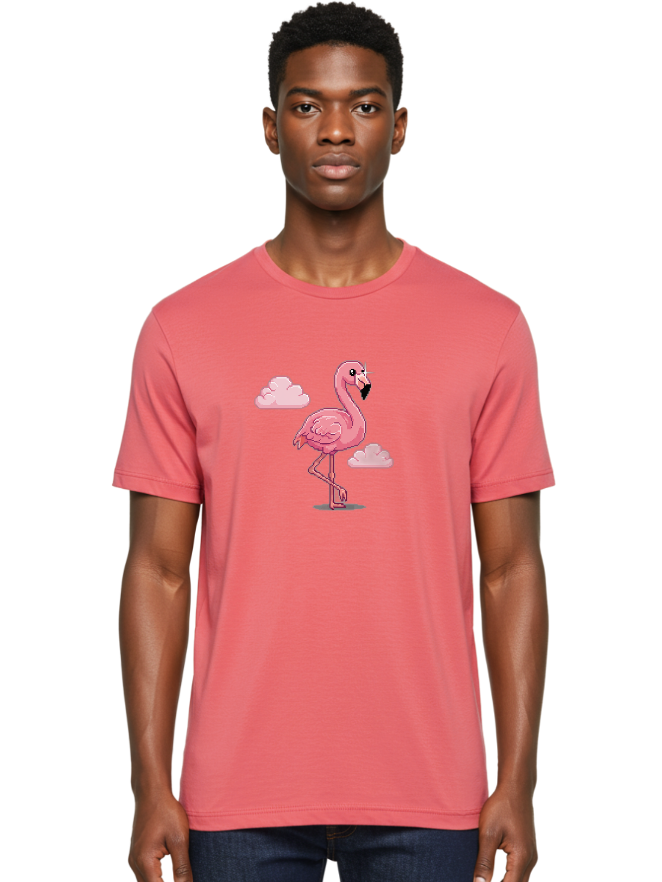 Flamingo-5 Men'S Graphic Tee, 100% Cotton, Comfortable Casual Summer Wear, Machine Washable, Vintage Camera, Old Camera, Antique Camera, Black Camera, Classic Photography, Photography Equipment, Nostalgic Device, Film Camera, Camera Art Bai836