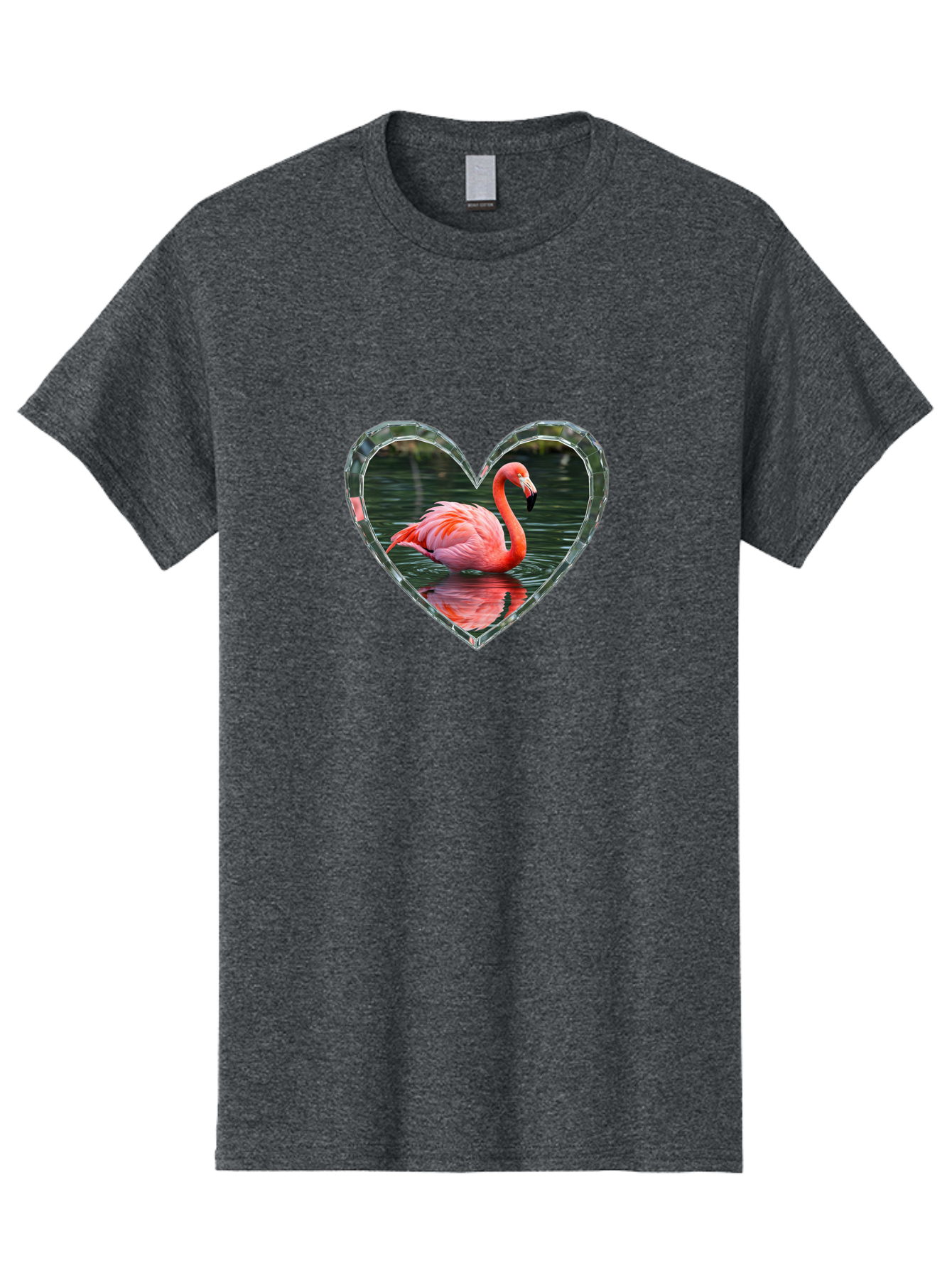 Flamingo-Heart Men'S Graphic Tee, 100% Cotton, Comfortable Casual Summer Wear, Machine Washable, Vintage Camera, Old Camera, Antique Camera, Black Camera, Classic Photography, Photography Equipment, Nostalgic Device, Film Camera, Camera Art Bai843