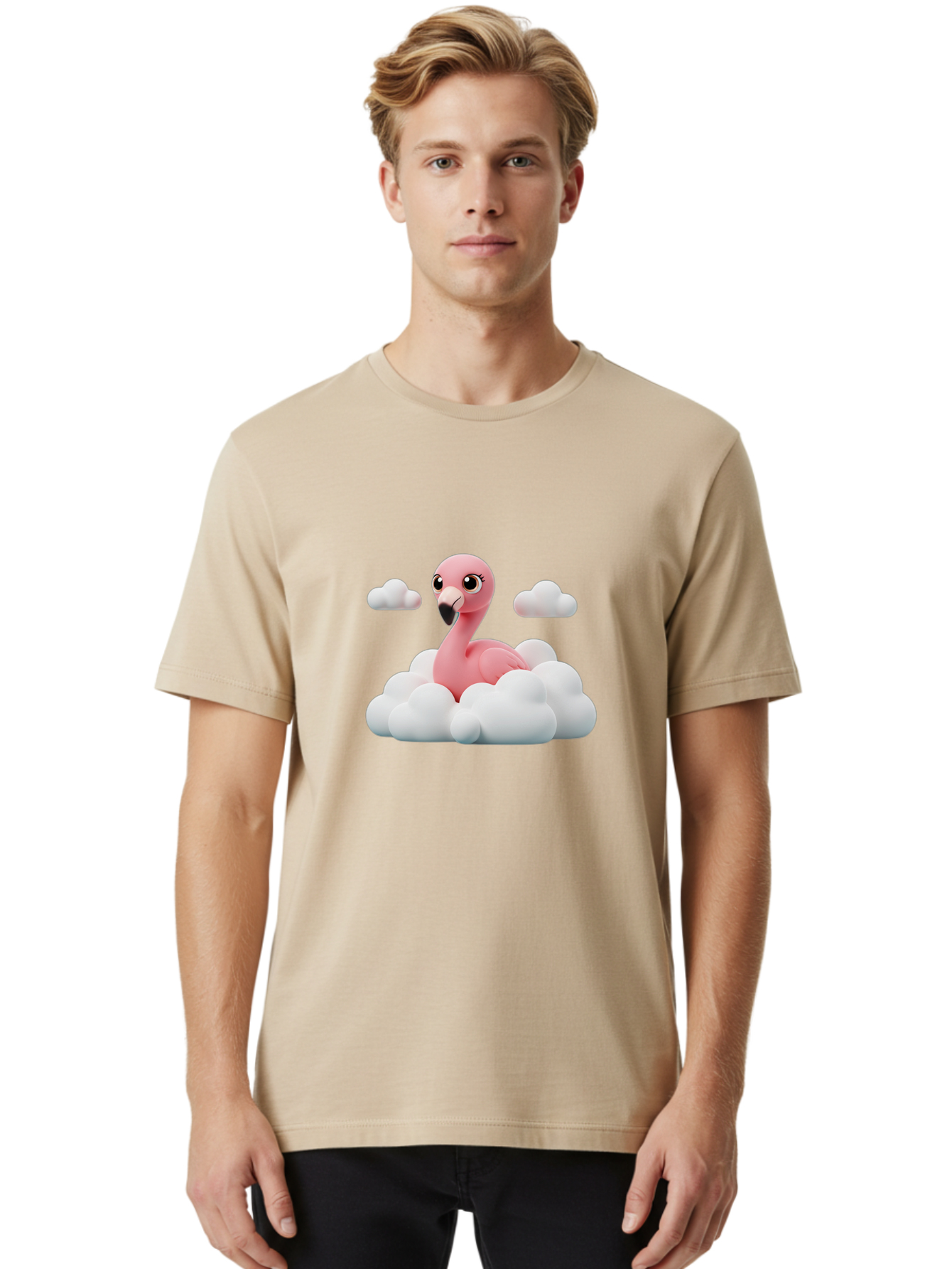 Flamingo-On-Cloud Men'S Graphic Tee, 100% Cotton, Comfortable Casual Summer Wear, Machine Washable, Vintage Camera, Old Camera, Antique Camera, Black Camera, Classic Photography, Photography Equipment, Nostalgic Device, Film Camera, Camera Art Bai846