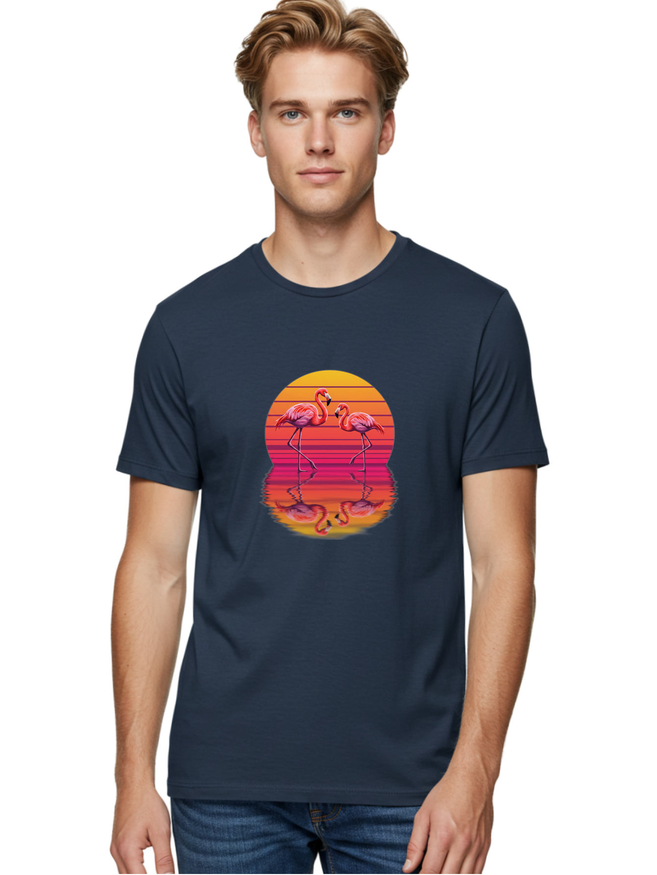 Flamingos-1 Men'S Graphic Tee, 100% Cotton, Comfortable Casual Summer Wear, Machine Washable, Vintage Camera, Old Camera, Antique Camera, Black Camera, Classic Photography, Photography Equipment, Nostalgic Device, Film Camera, Camera Art Bai852