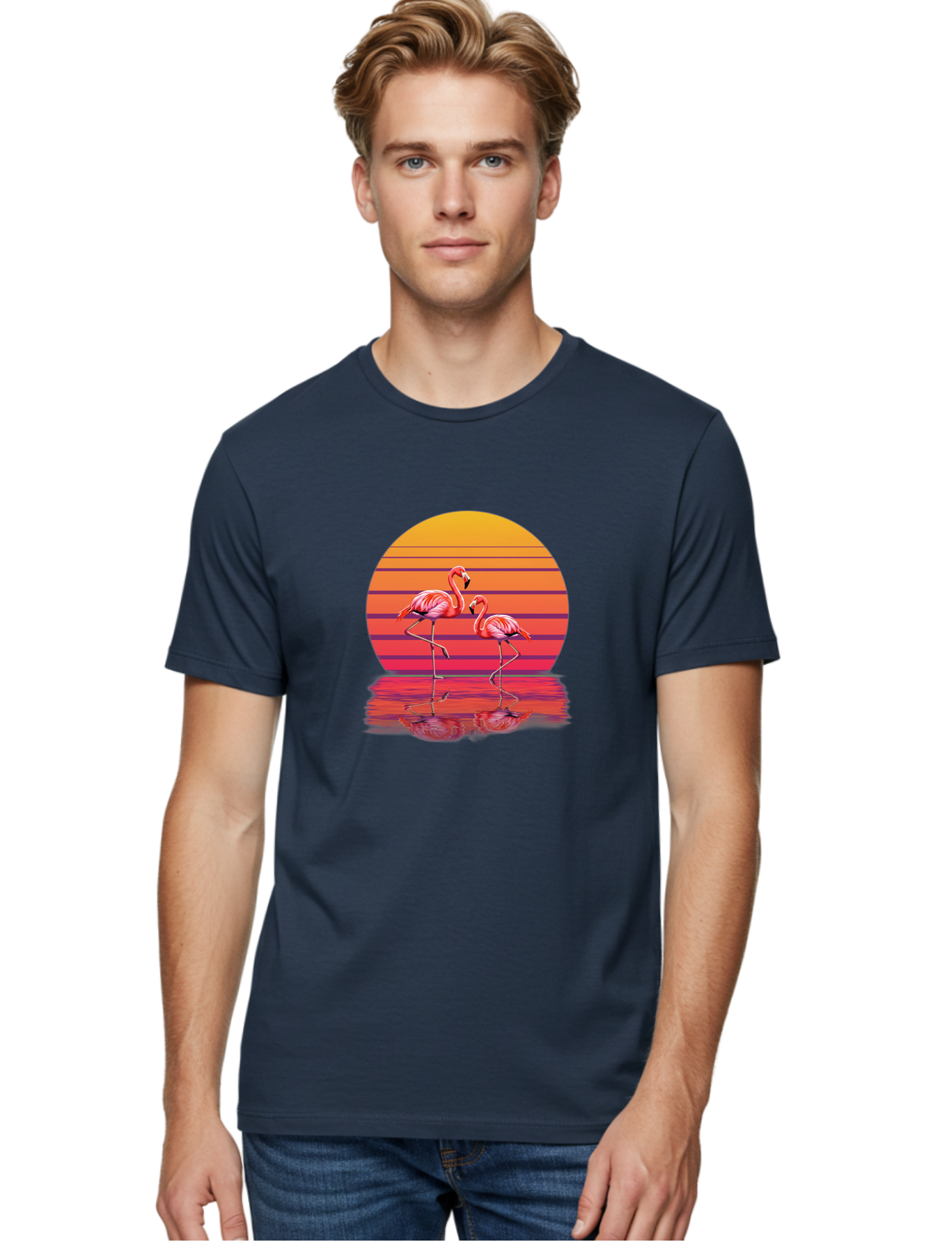 Flamingos-3 Men'S Graphic Tee, 100% Cotton, Comfortable Casual Summer Wear, Machine Washable, Vintage Camera, Old Camera, Antique Camera, Black Camera, Classic Photography, Photography Equipment, Nostalgic Device, Film Camera, Camera Art Bai854