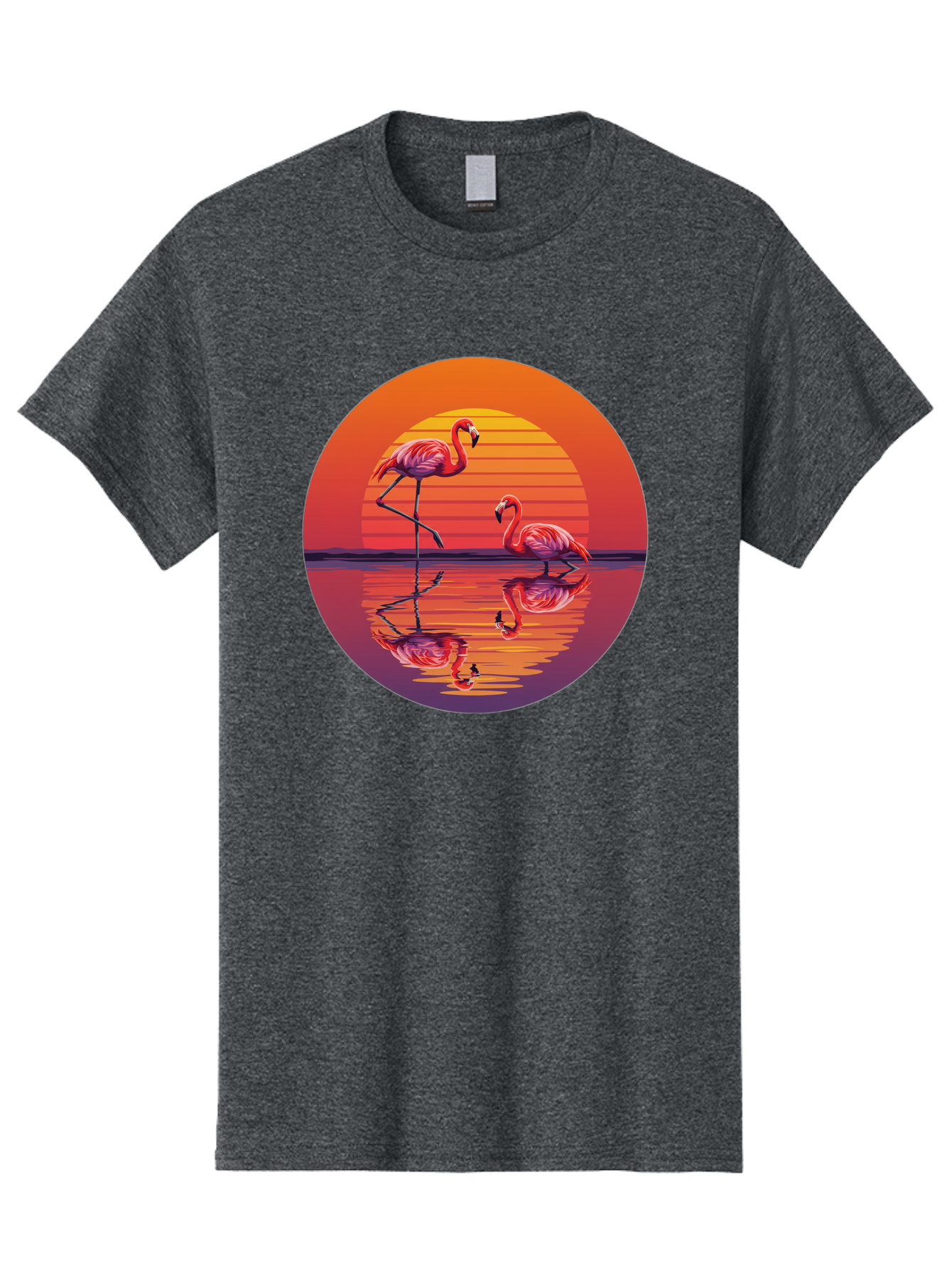 Flamingos-At-Sunset-1 Men'S Graphic Tee, 100% Cotton, Comfortable Casual Summer Wear, Machine Washable, Vintage Camera, Old Camera, Antique Camera, Black Camera, Classic Photography, Photography Equipment, Nostalgic Device, Film Camera, Bai856