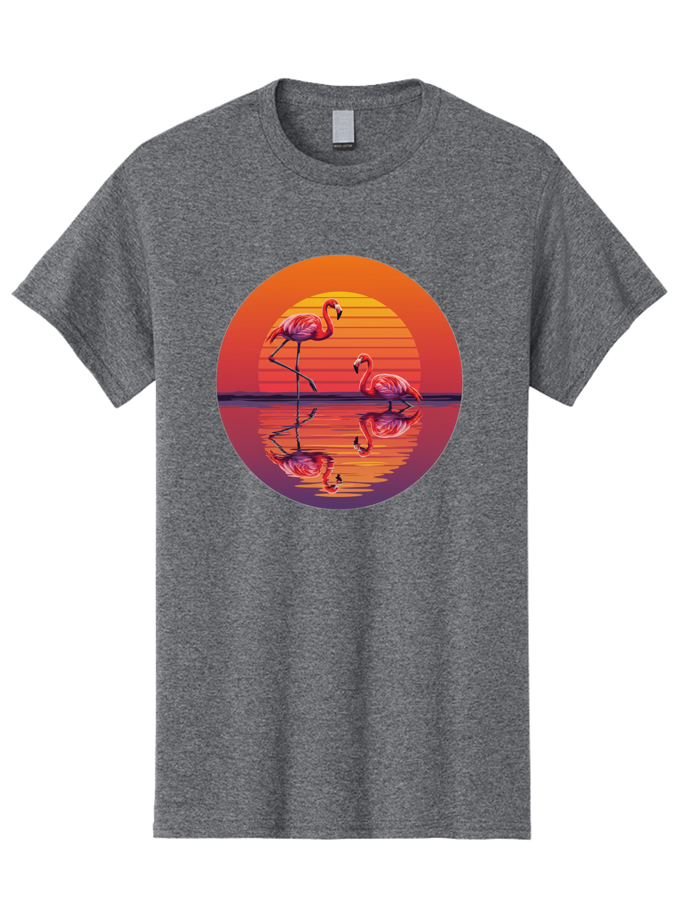 Flamingos-At-Sunset-1 Men'S Graphic Tee, 100% Cotton, Comfortable Casual Summer Wear, Machine Washable, Vintage Camera, Old Camera, Antique Camera, Black Camera, Classic Photography, Photography Equipment, Nostalgic Device, Film Camera, Bai856
