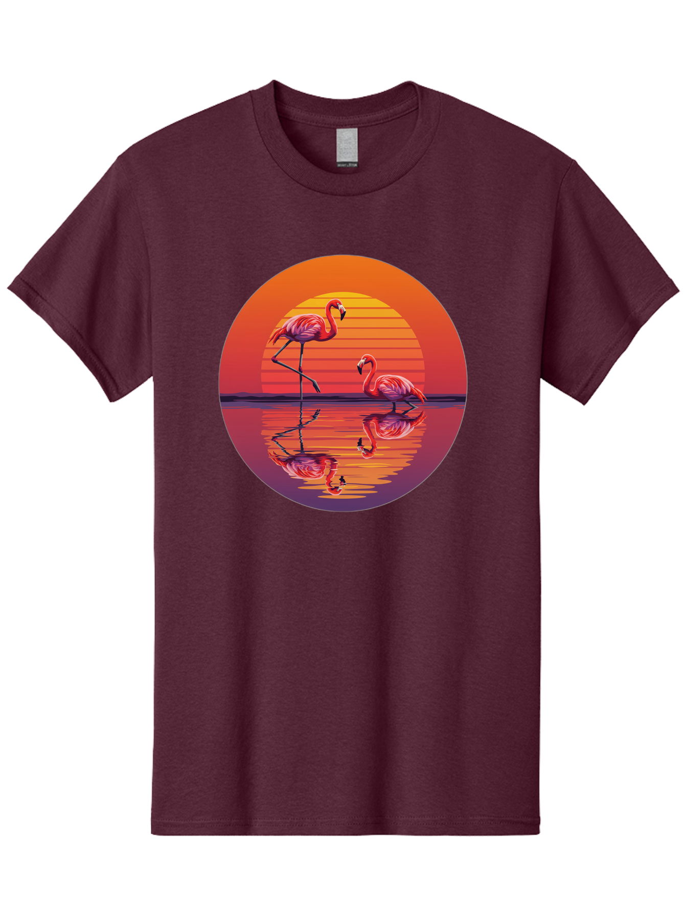 Flamingos-At-Sunset-1 Men'S Graphic Tee, 100% Cotton, Comfortable Casual Summer Wear, Machine Washable, Vintage Camera, Old Camera, Antique Camera, Black Camera, Classic Photography, Photography Equipment, Nostalgic Device, Film Camera, Bai856