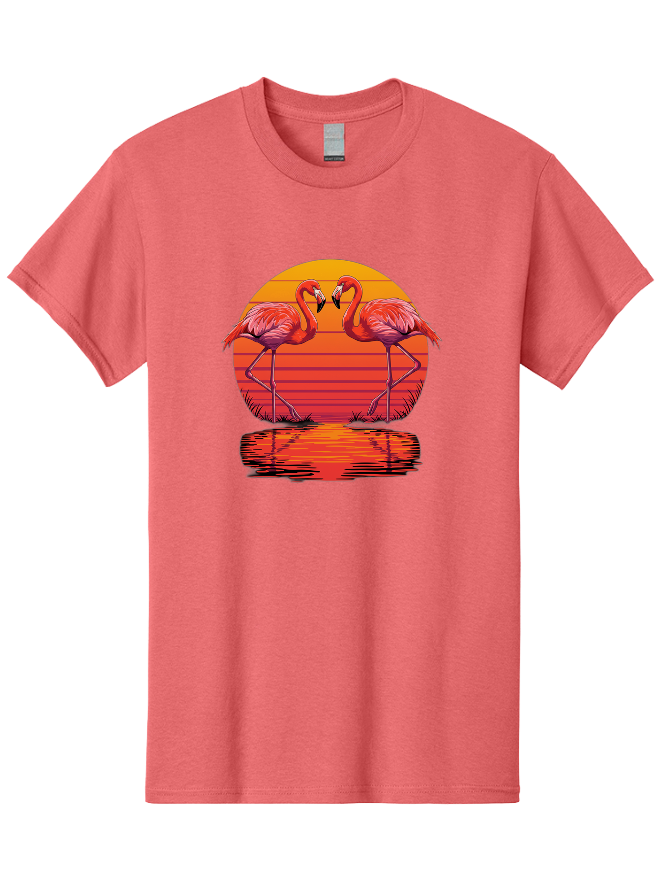 Flamingos-At-Sunset Men'S Graphic Tee, 100% Cotton, Comfortable Casual Summer Wear, Machine Washable, Vintage Camera, Old Camera, Antique Camera, Black Camera, Classic Photography, Photography Equipment, Nostalgic Device, Film Camera, Bai857