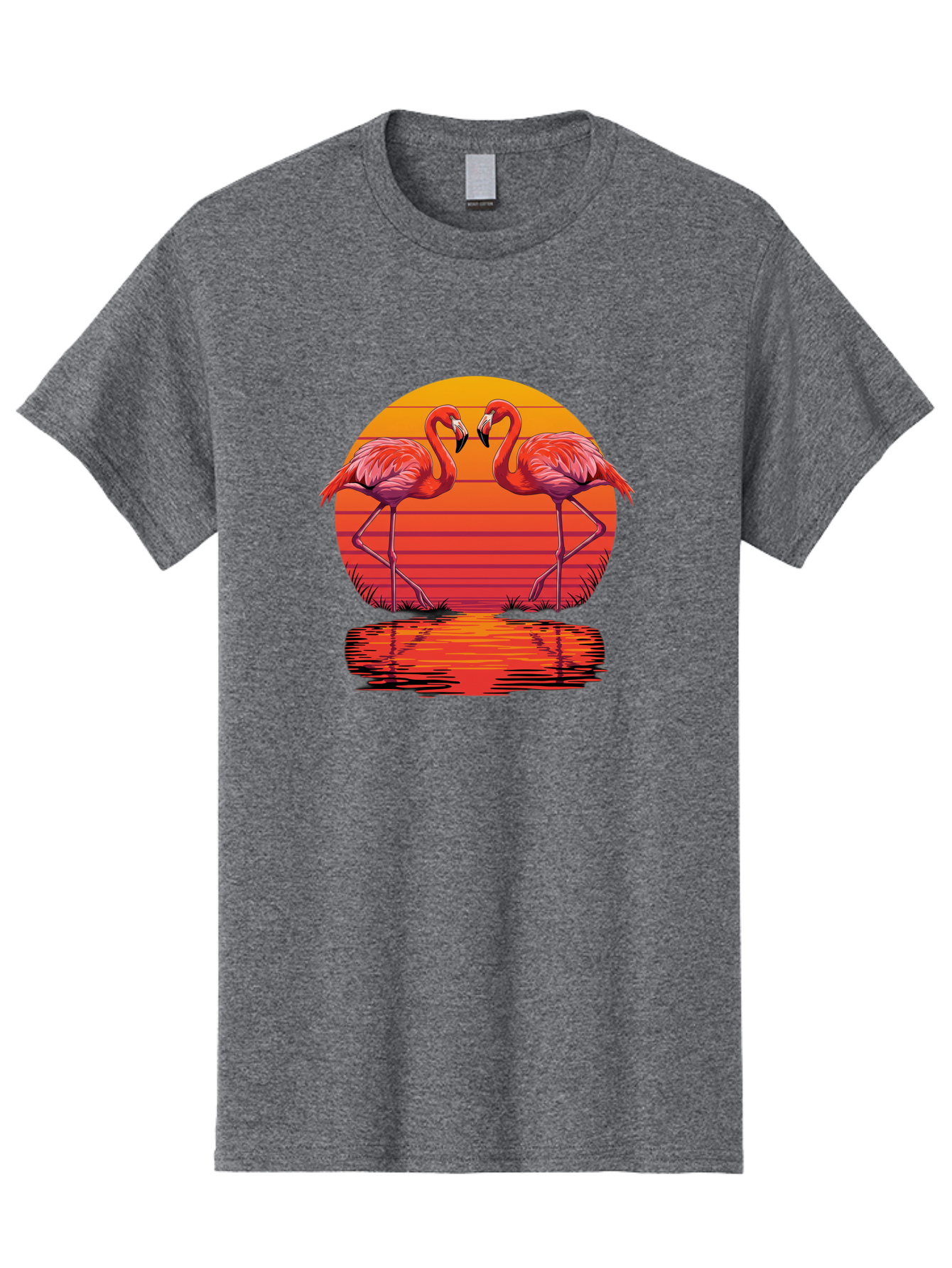 Flamingos-At-Sunset Men'S Graphic Tee, 100% Cotton, Comfortable Casual Summer Wear, Machine Washable, Vintage Camera, Old Camera, Antique Camera, Black Camera, Classic Photography, Photography Equipment, Nostalgic Device, Film Camera, Bai857