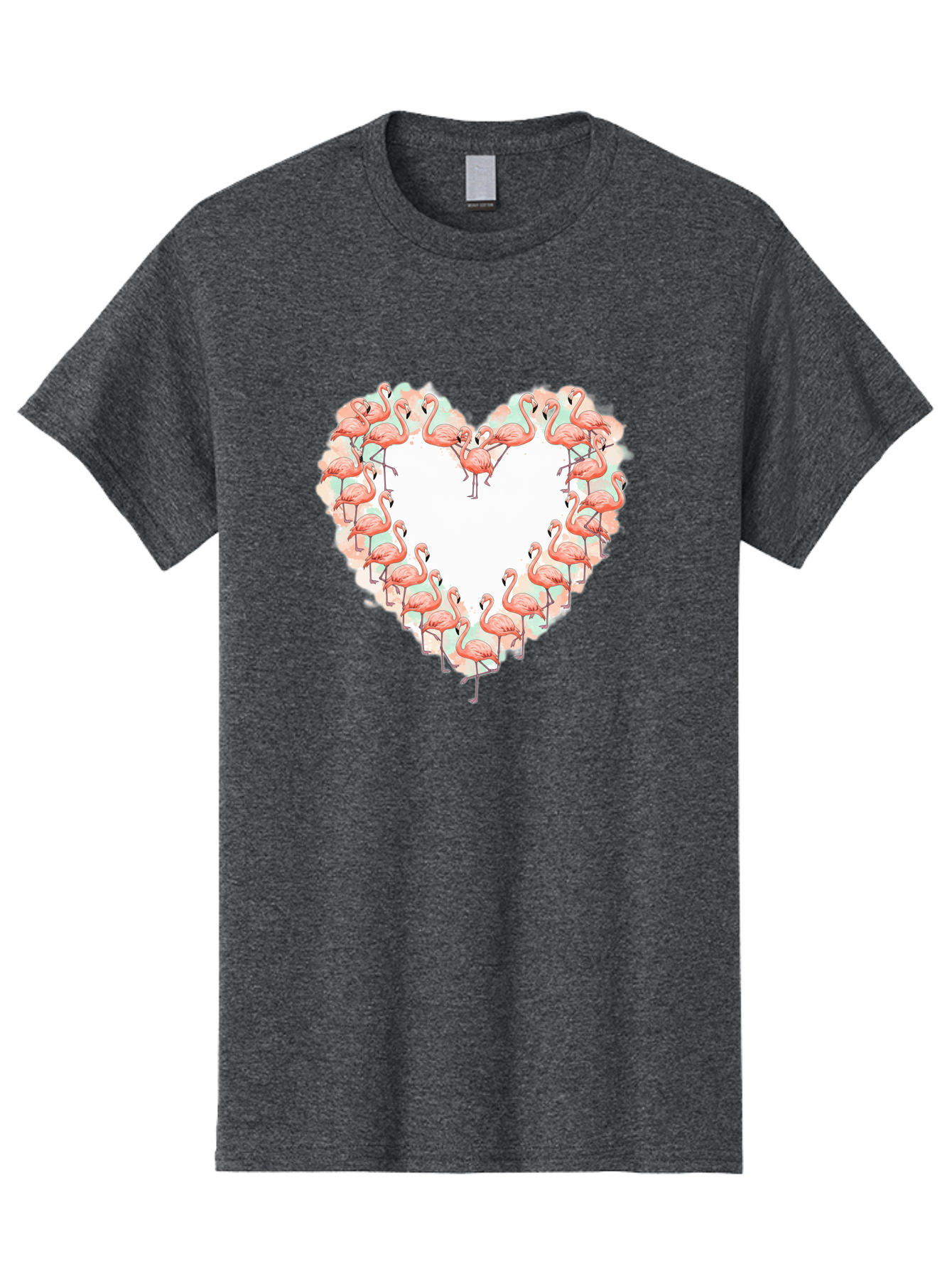 Flamingos-Heart-2 Men'S Graphic Tee, 100% Cotton, Comfortable Casual Summer Wear, Machine Washable, Vintage Camera, Old Camera, Antique Camera, Black Camera, Classic Photography, Photography Equipment, Nostalgic Device, Film Camera, Camera Art Bai860