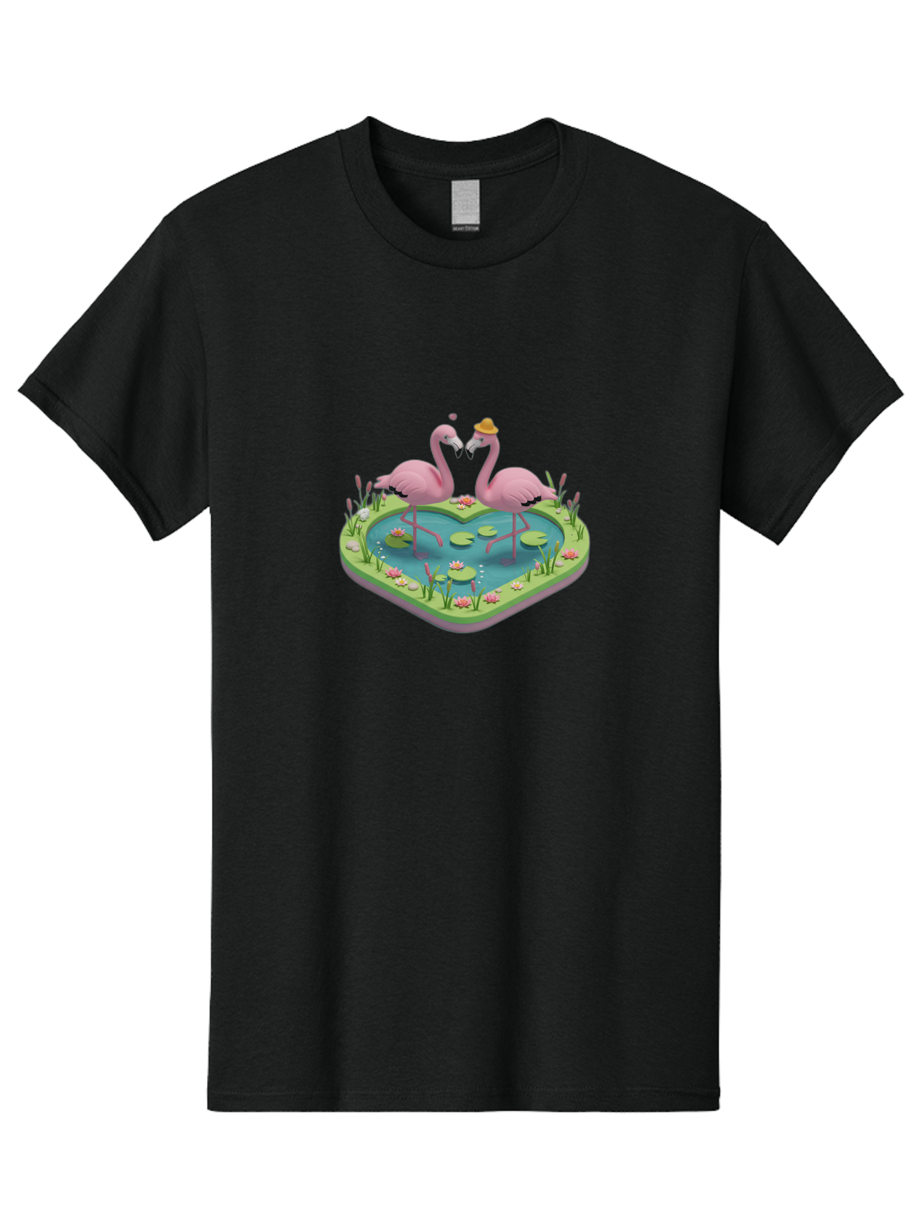 Flamingos-Heart-Pond Men'S Graphic Tee, 100% Cotton, Comfortable Casual Summer Wear, Machine Washable, Vintage Camera, Old Camera, Antique Camera, Black Camera, Classic Photography, Photography Equipment, Nostalgic Device, Film Camera, Bai861