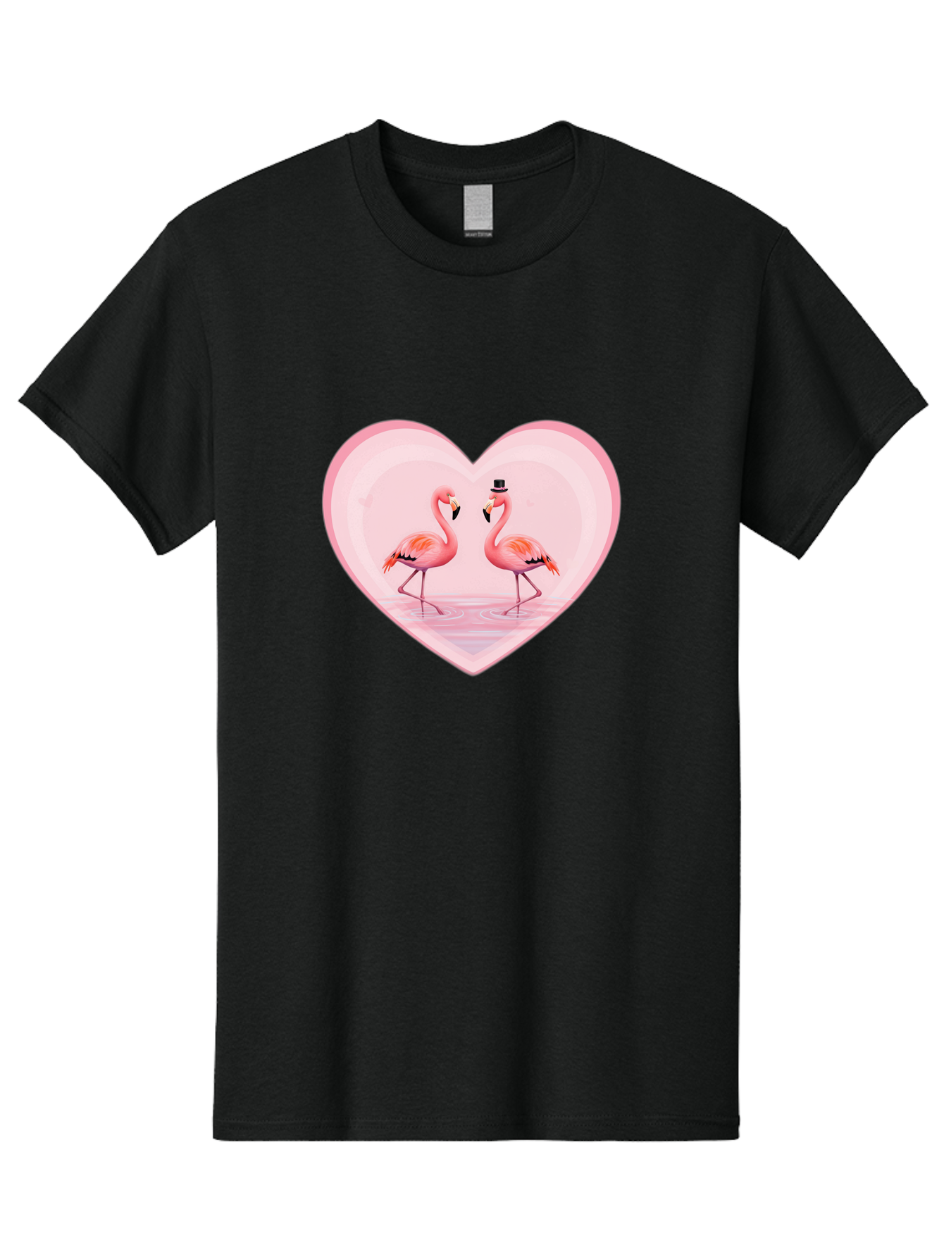Flamingos-In-Heart-2 Men'S Graphic Tee, 100% Cotton, Comfortable Casual Summer Wear, Machine Washable, Vintage Camera, Old Camera, Antique Camera, Black Camera, Classic Photography, Photography Equipment, Nostalgic Device, Film Camera, Bai864