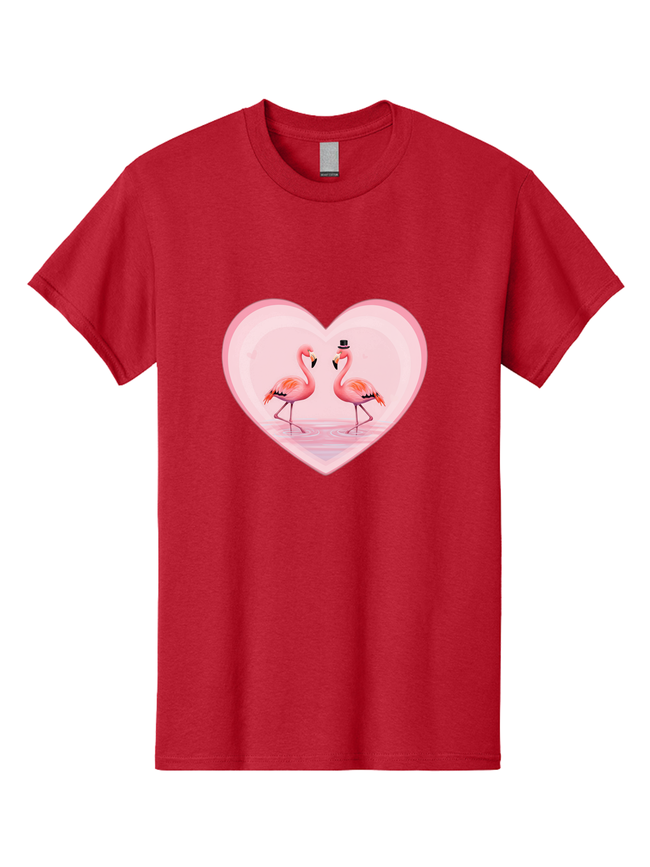 Flamingos-In-Heart-2 Men'S Graphic Tee, 100% Cotton, Comfortable Casual Summer Wear, Machine Washable, Vintage Camera, Old Camera, Antique Camera, Black Camera, Classic Photography, Photography Equipment, Nostalgic Device, Film Camera, Bai864